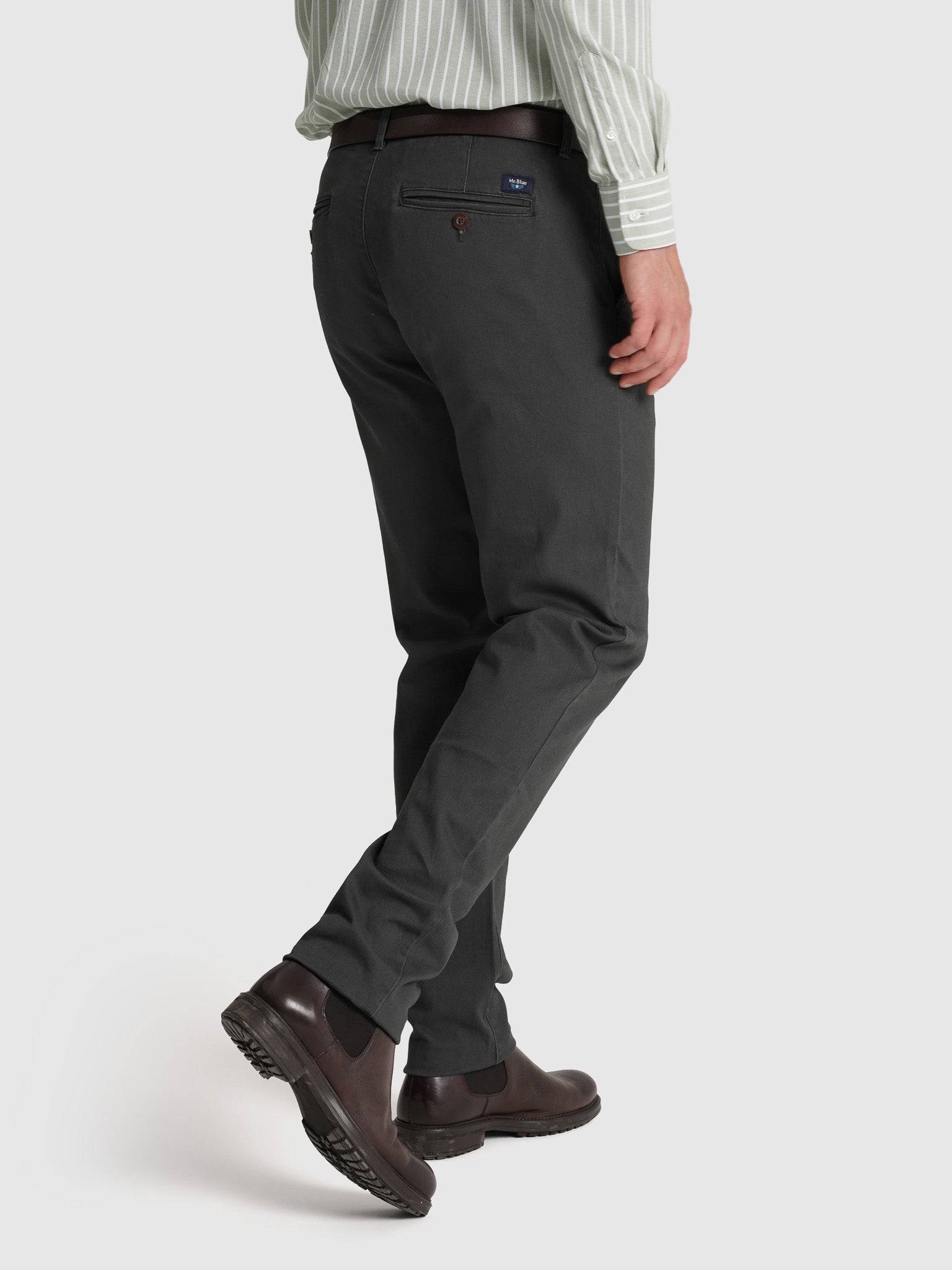 GRAY COTTON SLIM FIT MR. BLUE