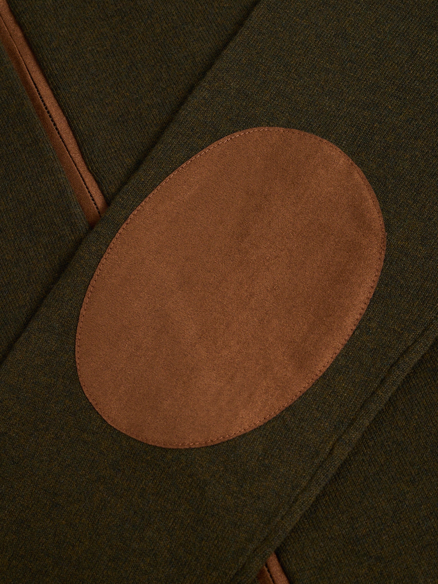 PULLOVER CAXEMIRA VERDE COM COTOVELEIRA REGULAR FIT MR. BLUE