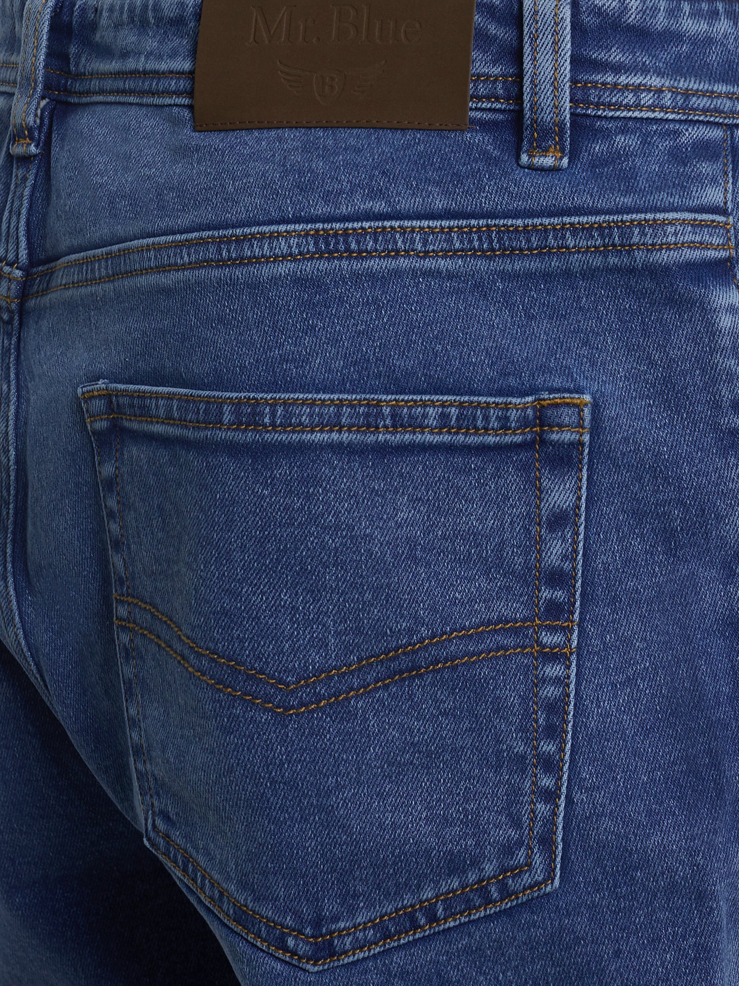 CALÇAS GANGA AZUIS REGULAR FIT MR. BLUE