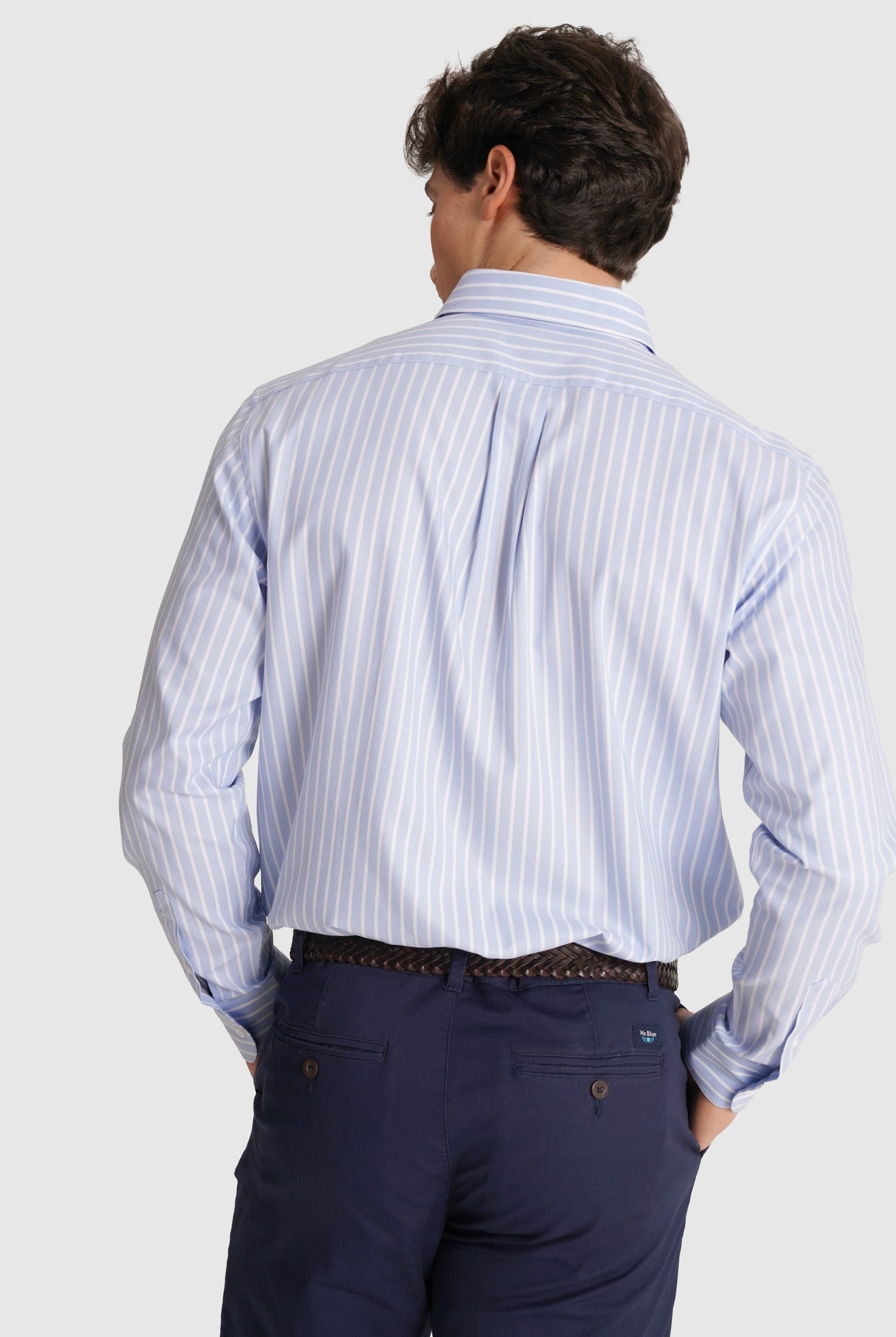 CAMISA ALGODÃO AZUL MANGA COMPRIDA REGULAR FIT MR. BLUE