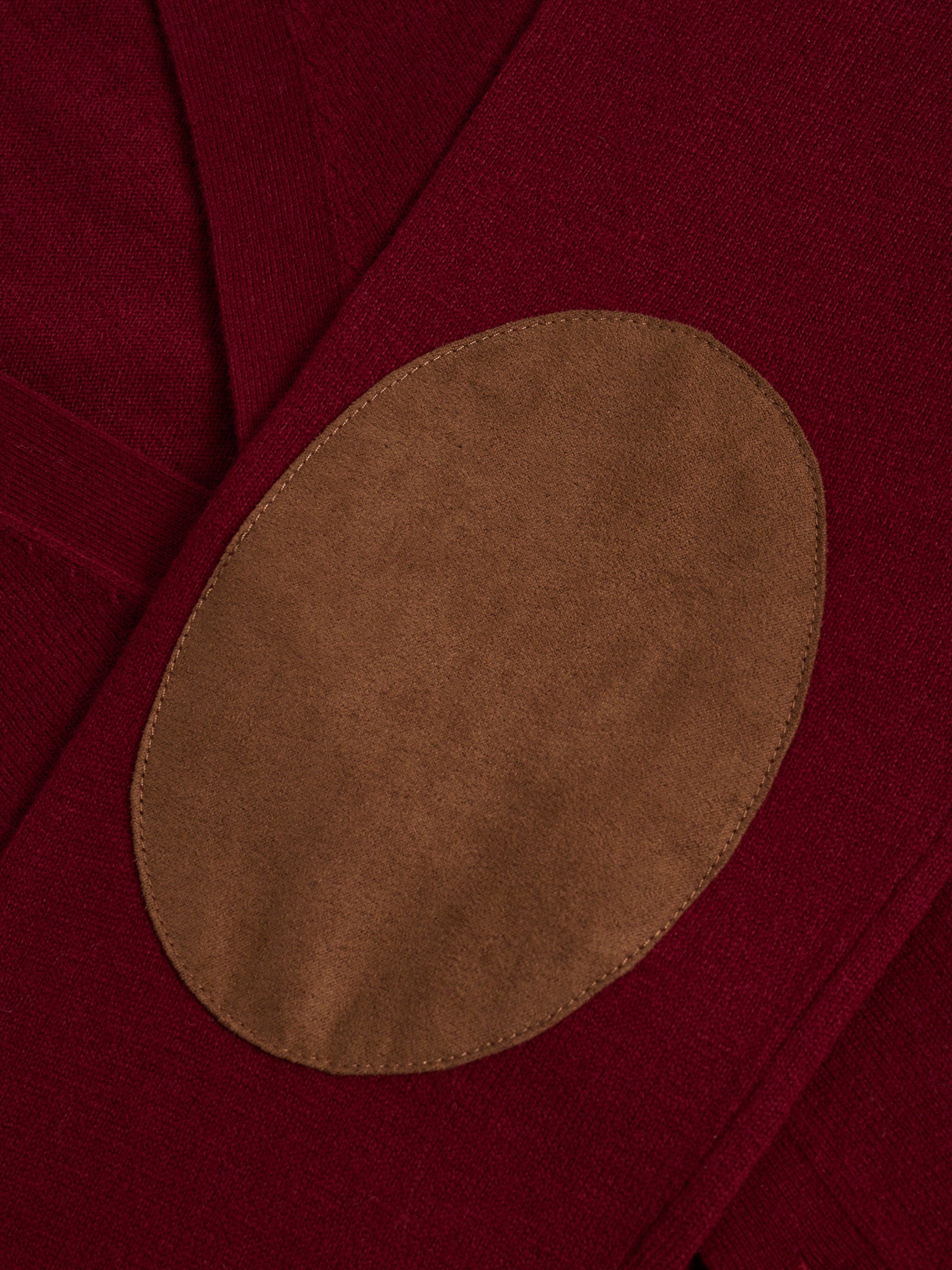 PULLOVER LÃ BORDEAUX COM COTOVELEIRA REGULAR FIT MR. BLUE