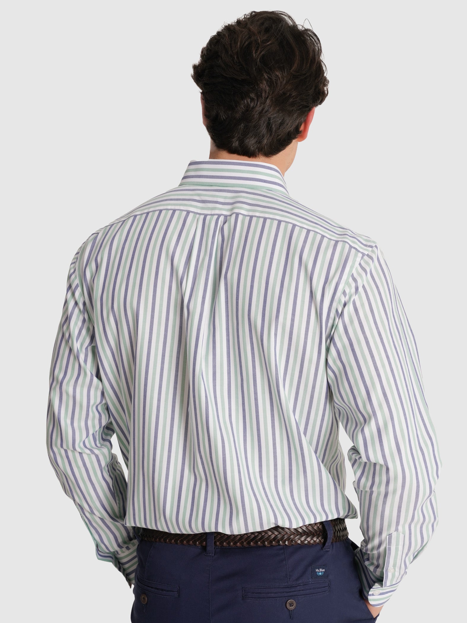 CAMISA ALGODÃO AZUL MANGA COMPRIDA REGULAR FIT MR. BLUE