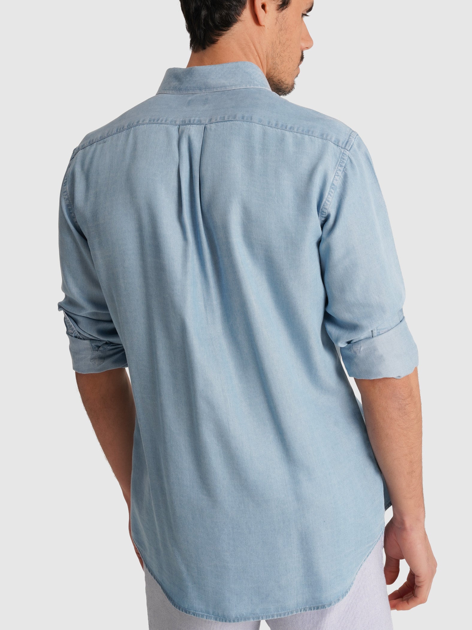 CAMISA ALGODÃO AZUL MANGA COMPRIDA REGULAR FIT MR. BLUE