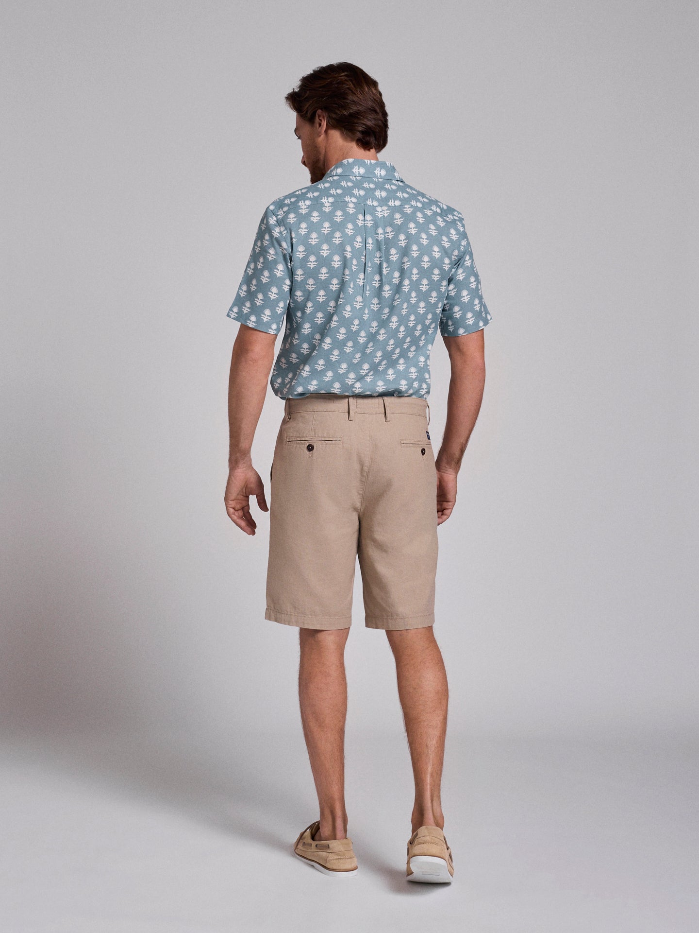 BEIGE LINEN BERMUDA REGULAR FIT MR. BLUE