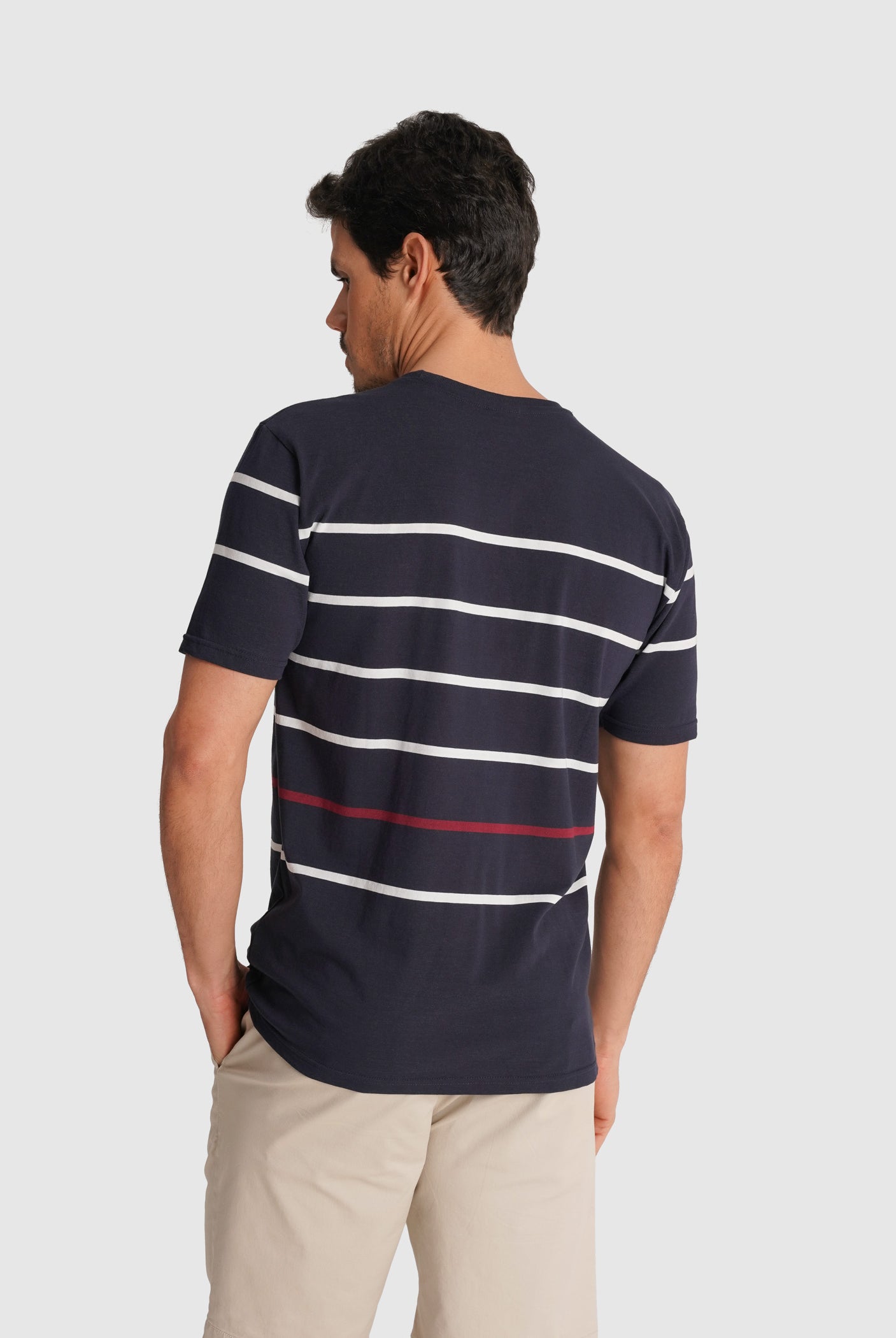 T-SHIRT ALGODÃO AZUL MANGA CURTA REGULAR FIT MR. BLUE