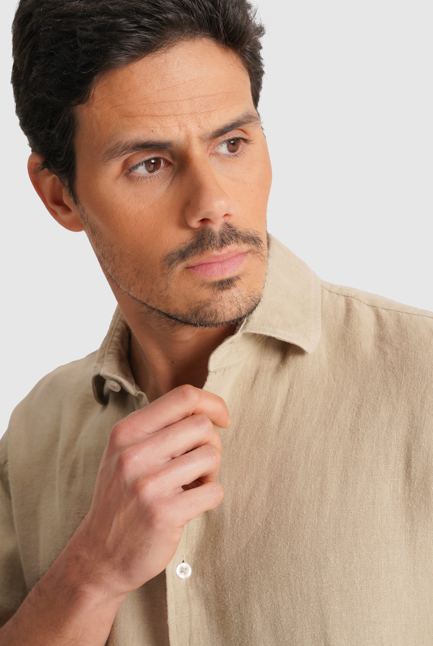 CAMISA CAMEL MANGA COMPRIDA TAILORED FIT MARK BELLUCCI