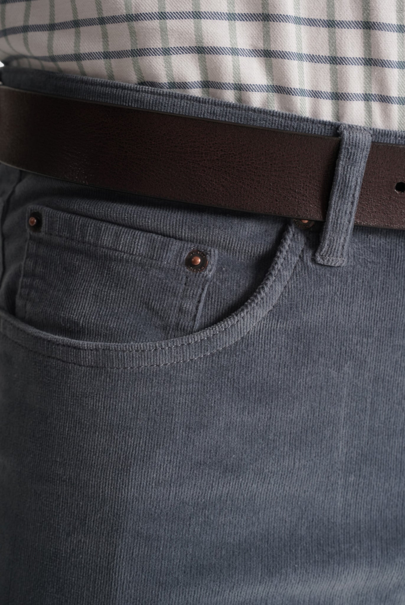 Calça Algodão Azuis Slim Fit Mr. Blue