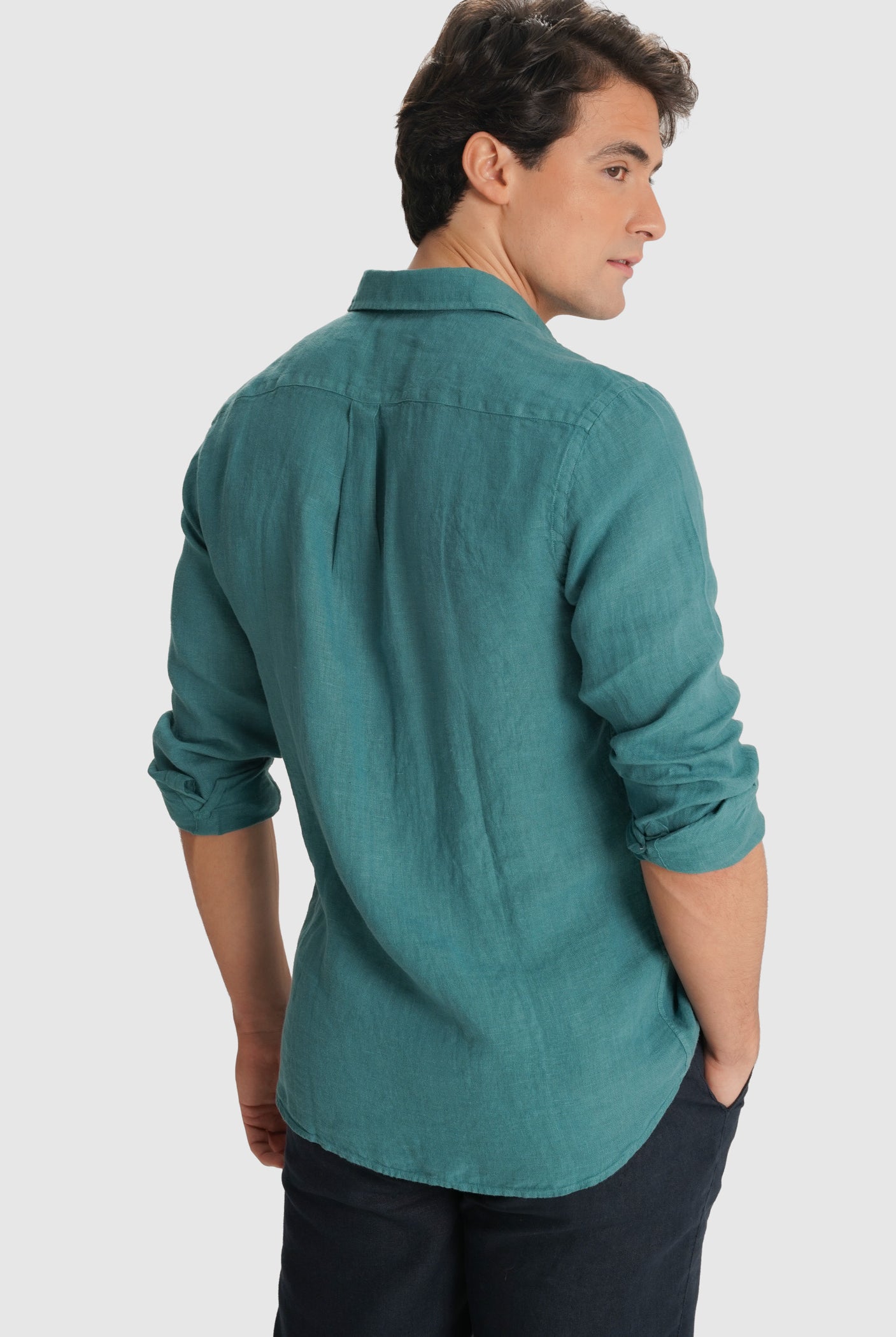 CAMISA VERDE MANGA COMPRIDA TAILORED FIT MARK BELLUCCI