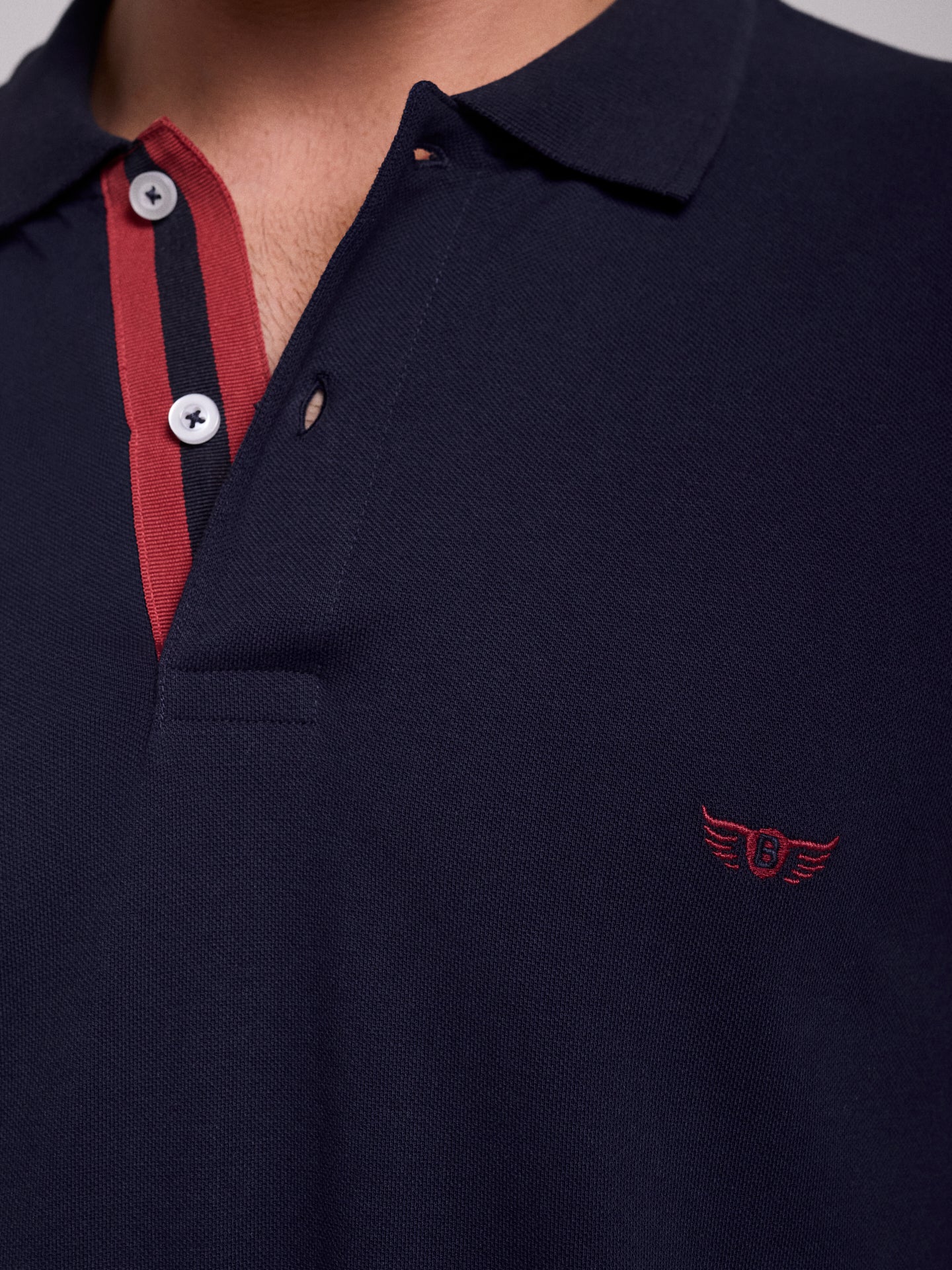 Polo Azul Manga Curta Regular Fit Mr. Blue