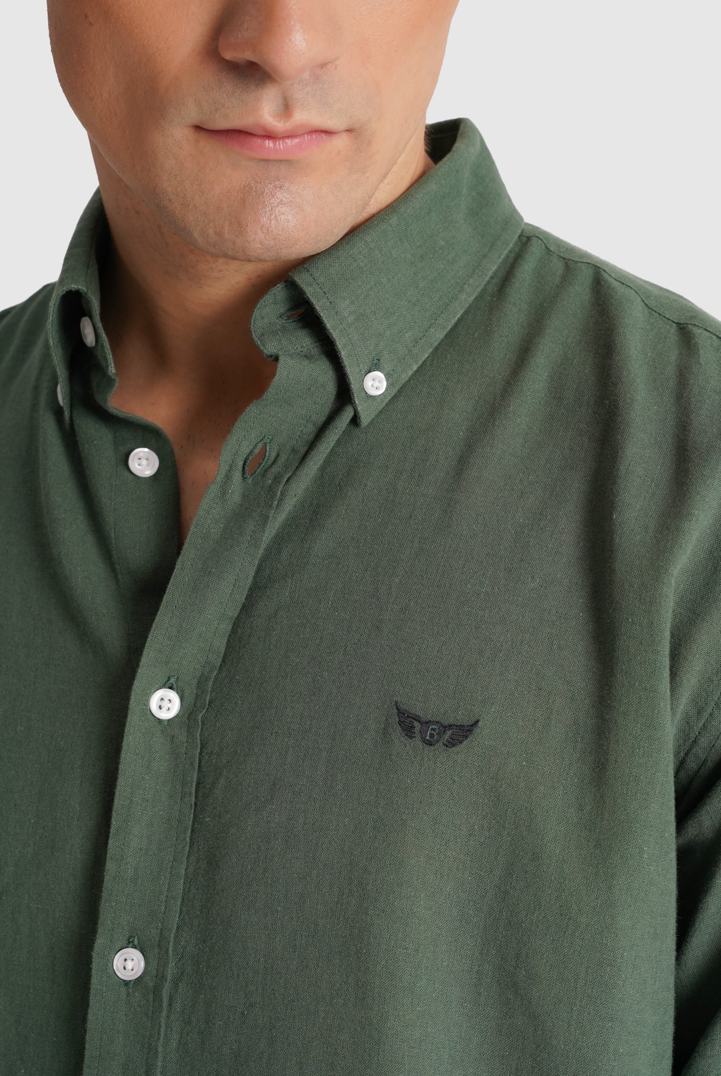 CAMISA VERDE MANGA COMPRIDA REGULAR FIT MR. BLUE