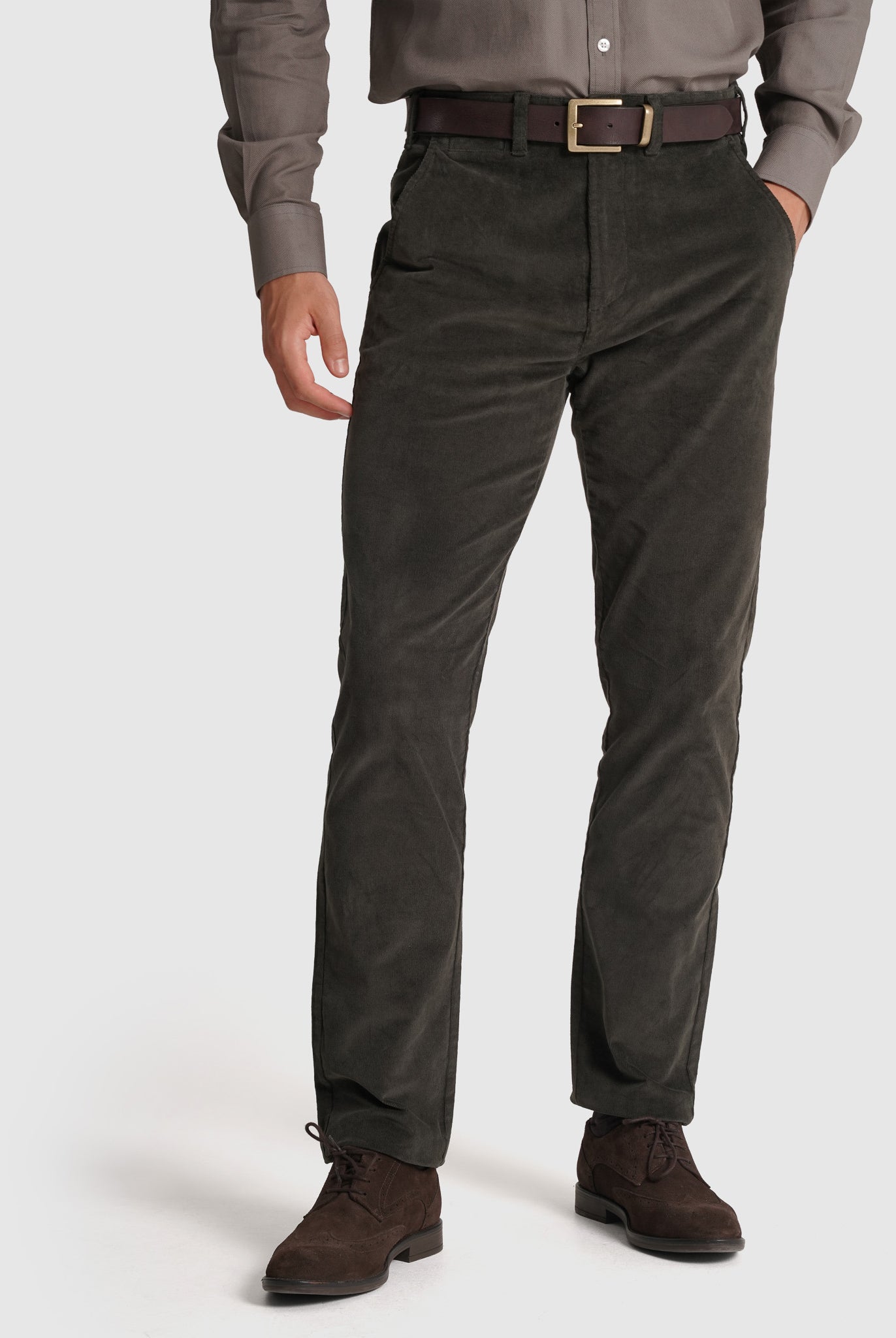 Calça Algodão Verdes Regular Fit Mr. Blue