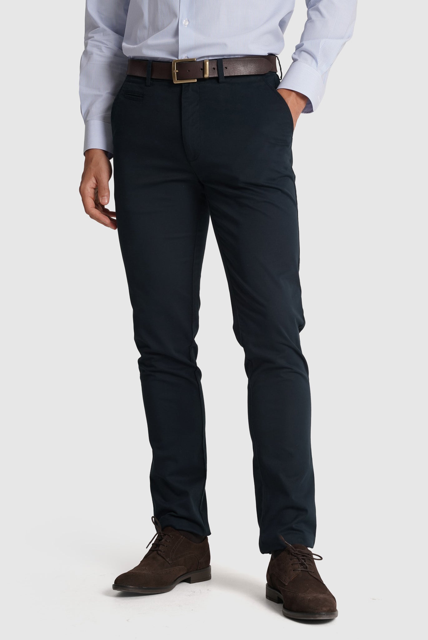 Calça Algodão Azuis Slim Fit Mr. Blue