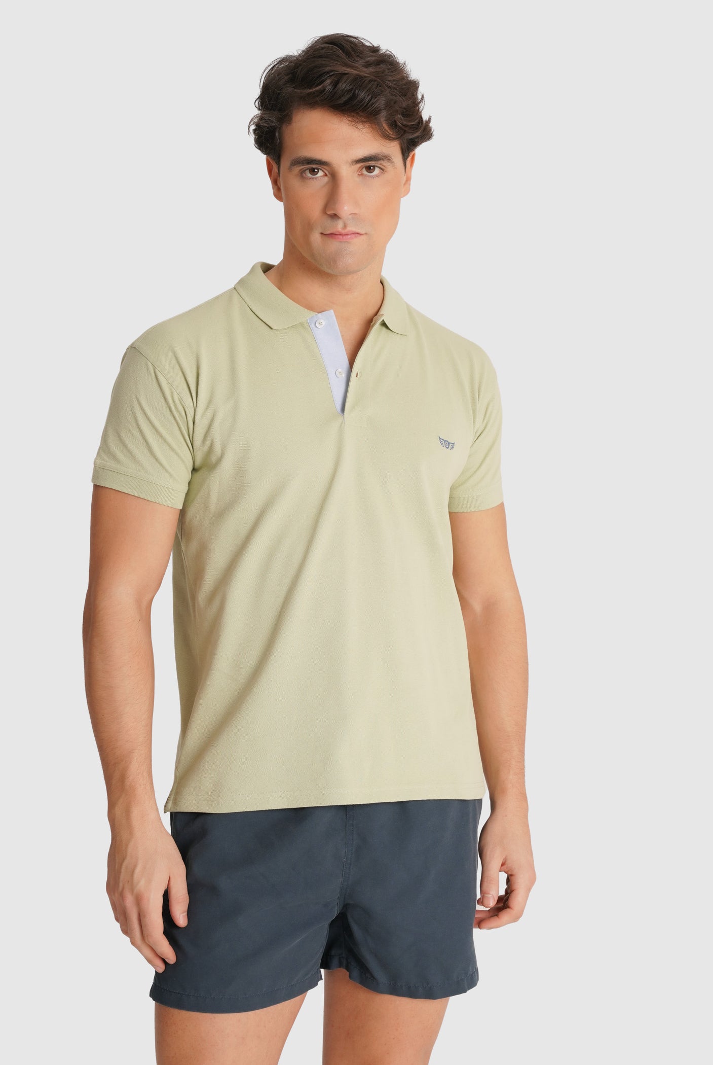 POLO PIQUET VERDE MANGA CURTA REGULAR FIT MR. BLUE