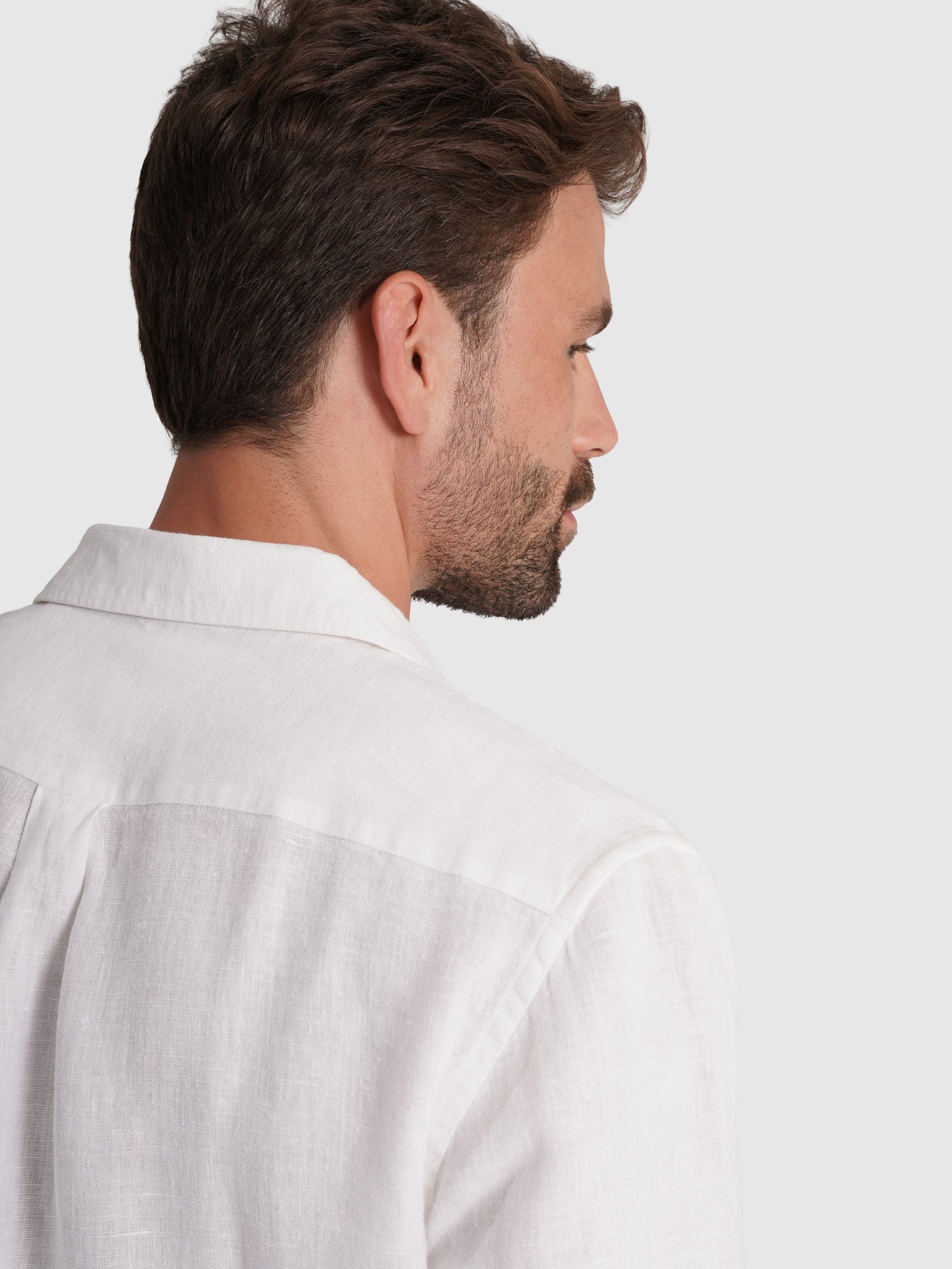 CAMISA LINHO TAILORED FIT BRANCA LISA MARK BELLUCCI