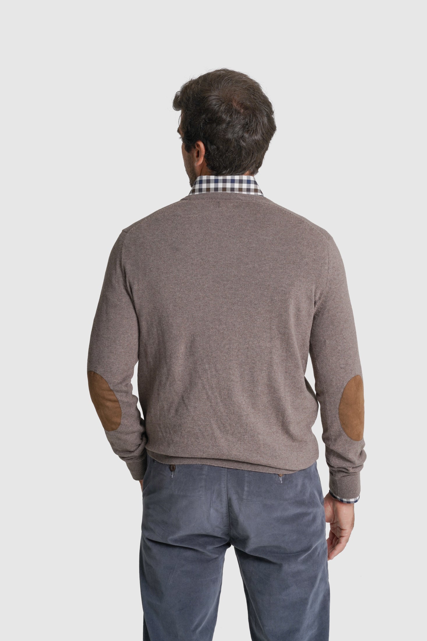 PULLOVER CAXEMIRA REGULAR FIT CASTANHO LISO MR. BLUE