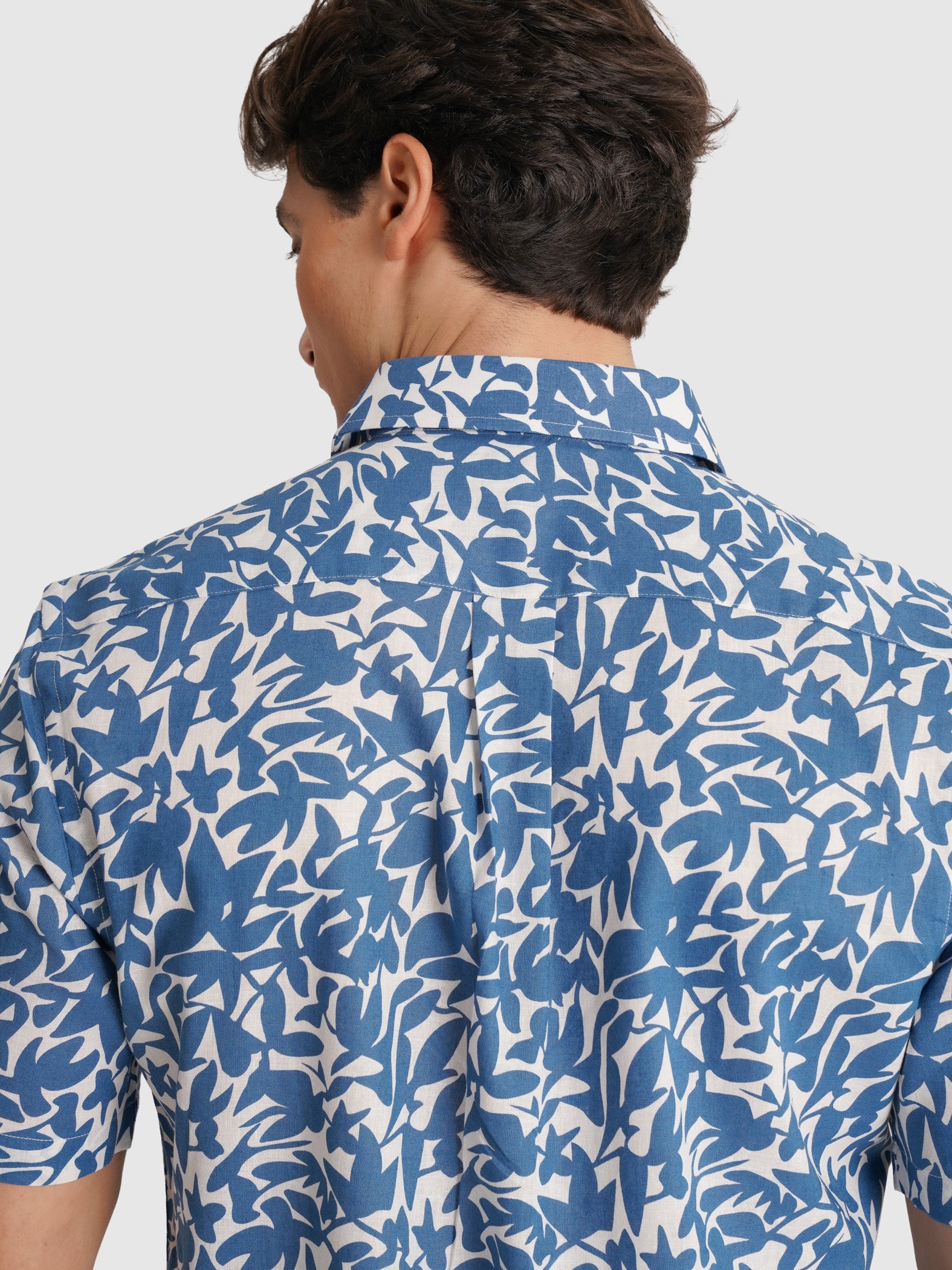 CAMISA AZUL MANGA CURTA REGULAR FIT MR. BLUE