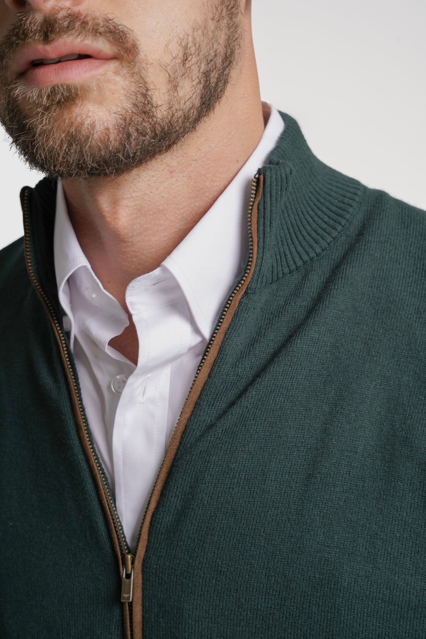 PULLOVER CAXEMIRA REGULAR FIT VERDE LISO MR. BLUE