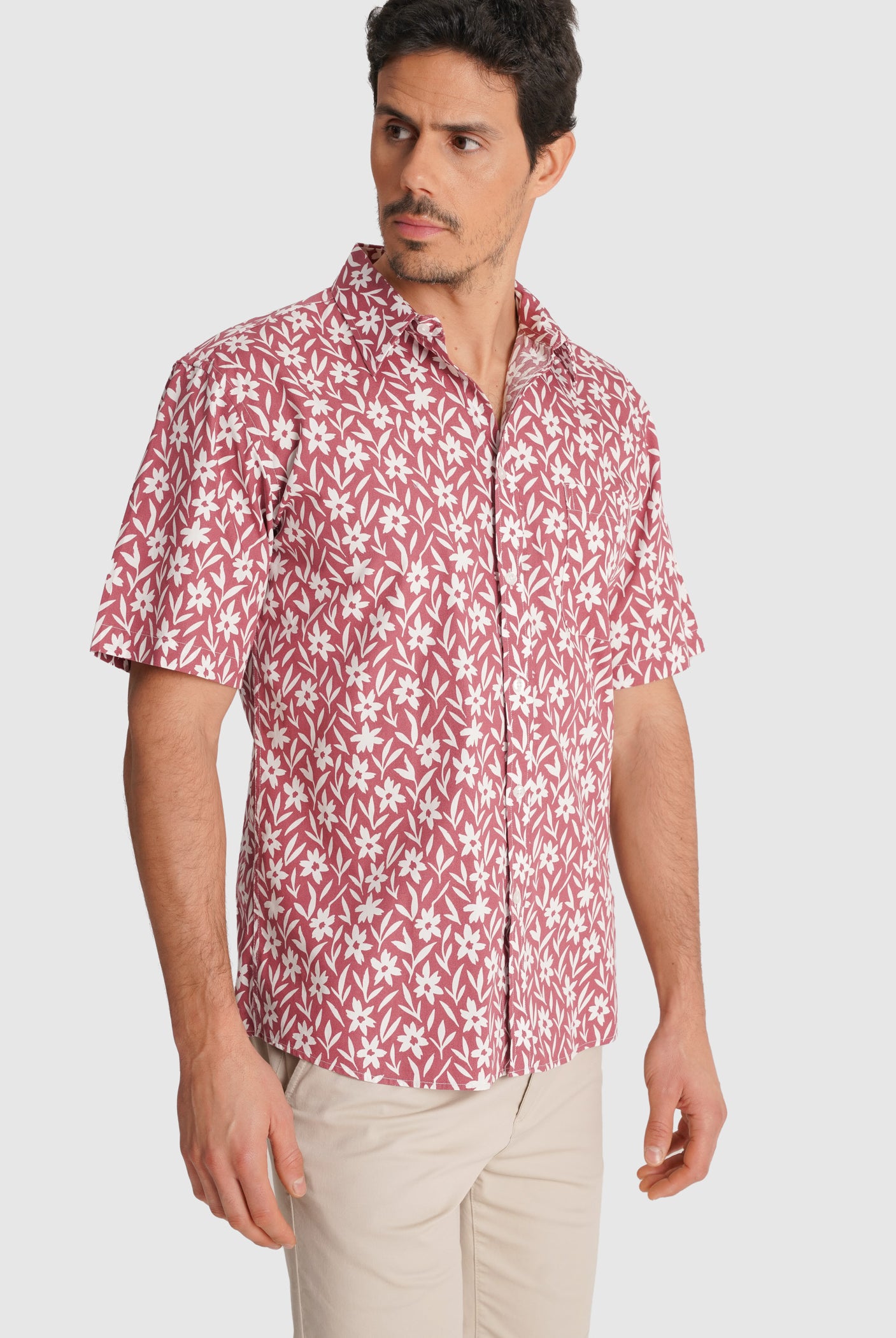 CAMISA ROSA MANGA CURTA REGULAR FIT MR. BLUE