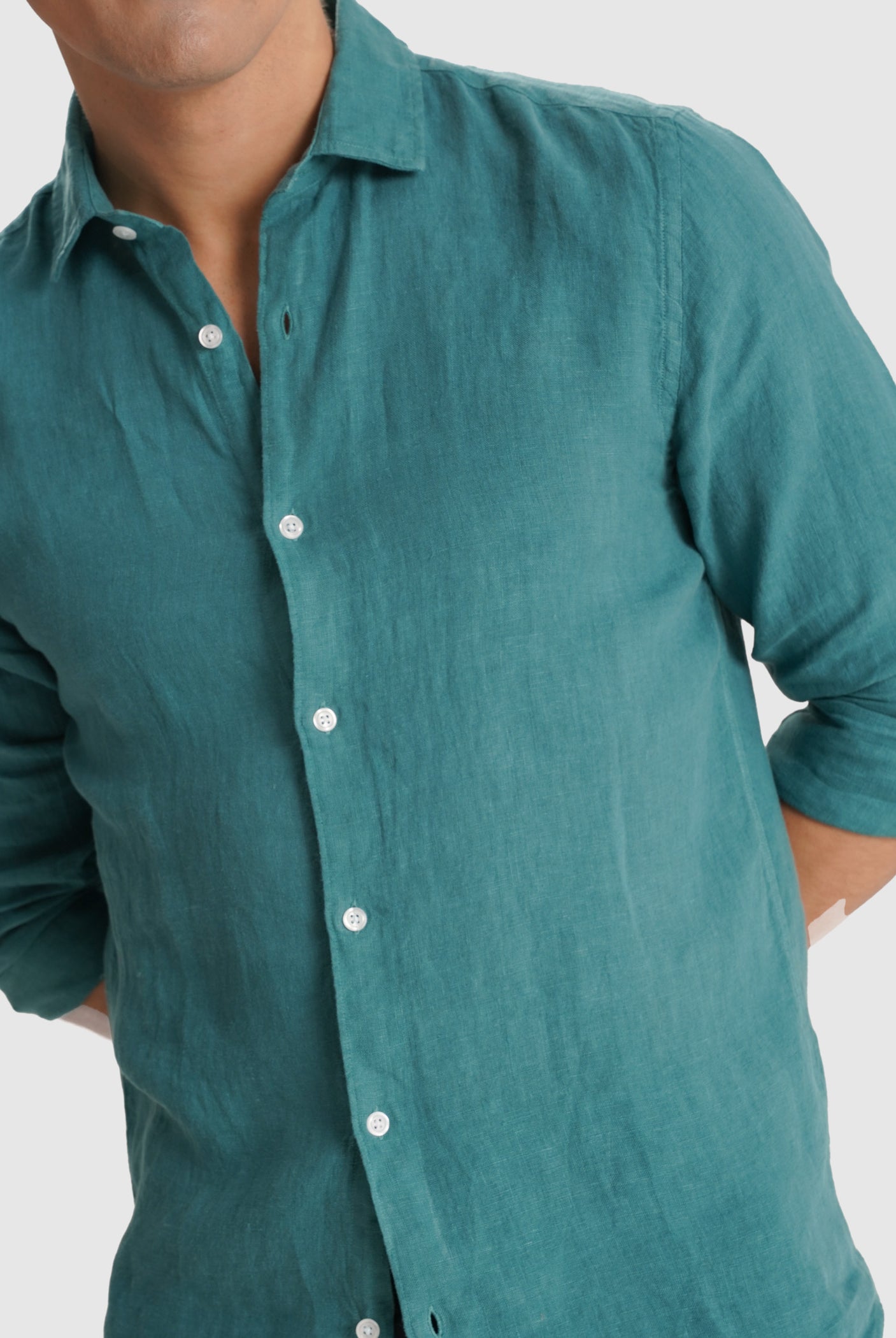 CAMISA VERDE MANGA COMPRIDA TAILORED FIT MARK BELLUCCI