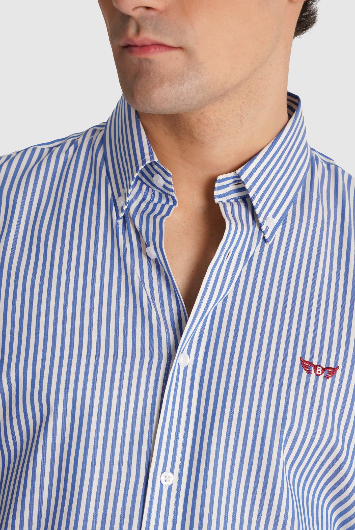 CAMISA TWILL AZUL MANGA COMPRIDA REGULAR FIT MR. BLUE