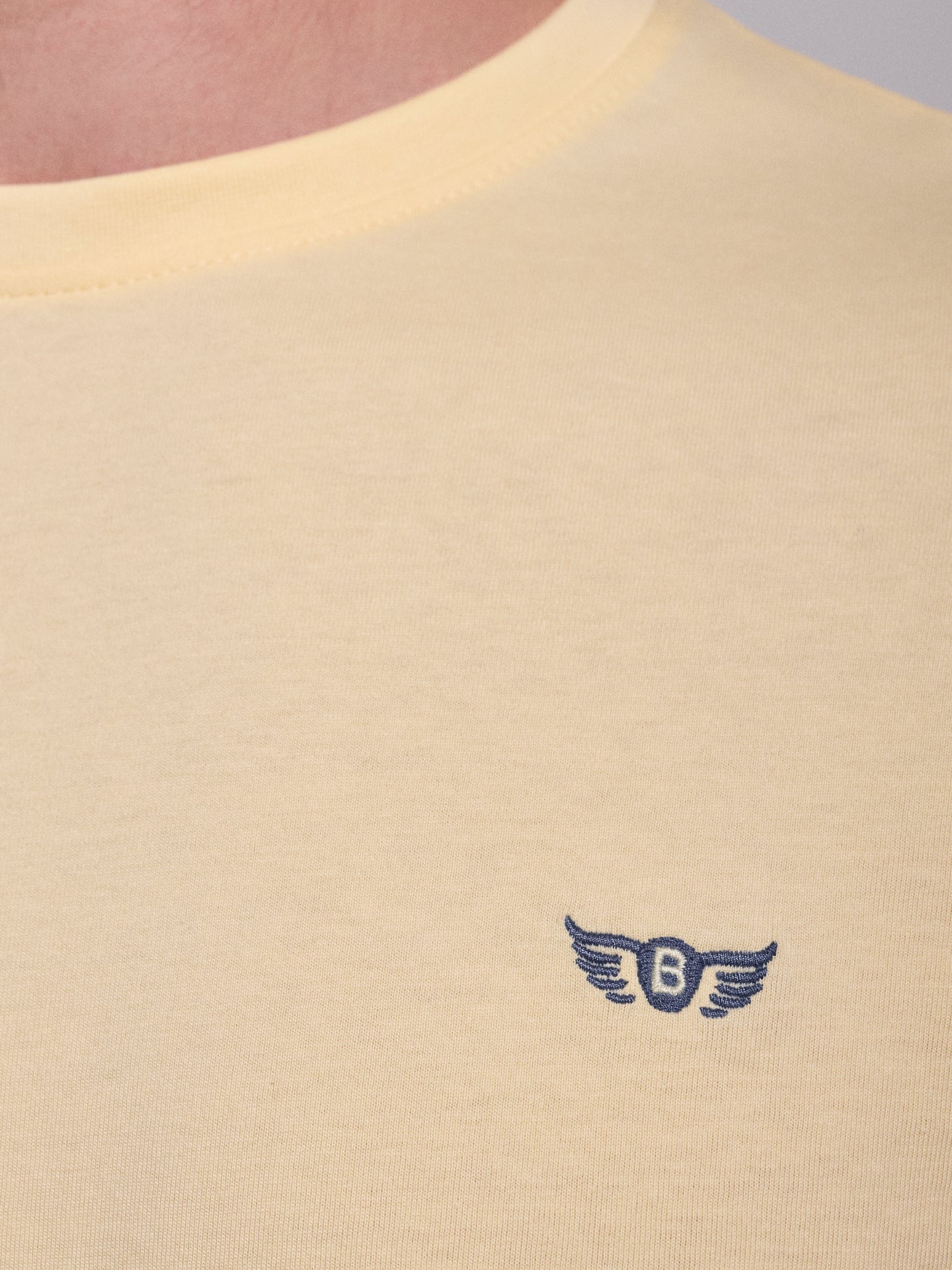 T-SHIRT ALGODÃO AMARELA MANGA CURTA REGULAR FIT MR. BLUE