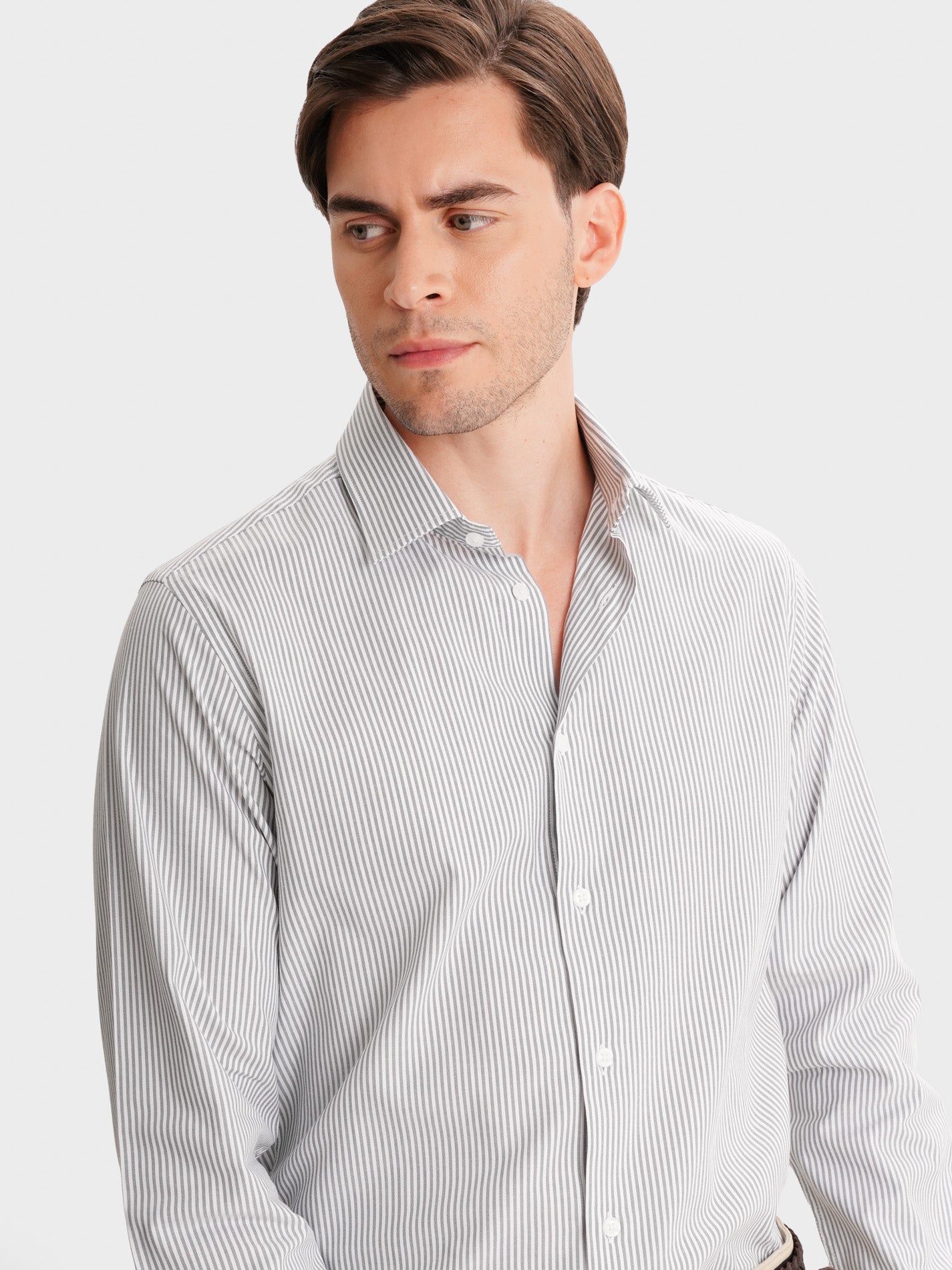 CAMISA CINZENTA SLIM FIT MR. BLUE