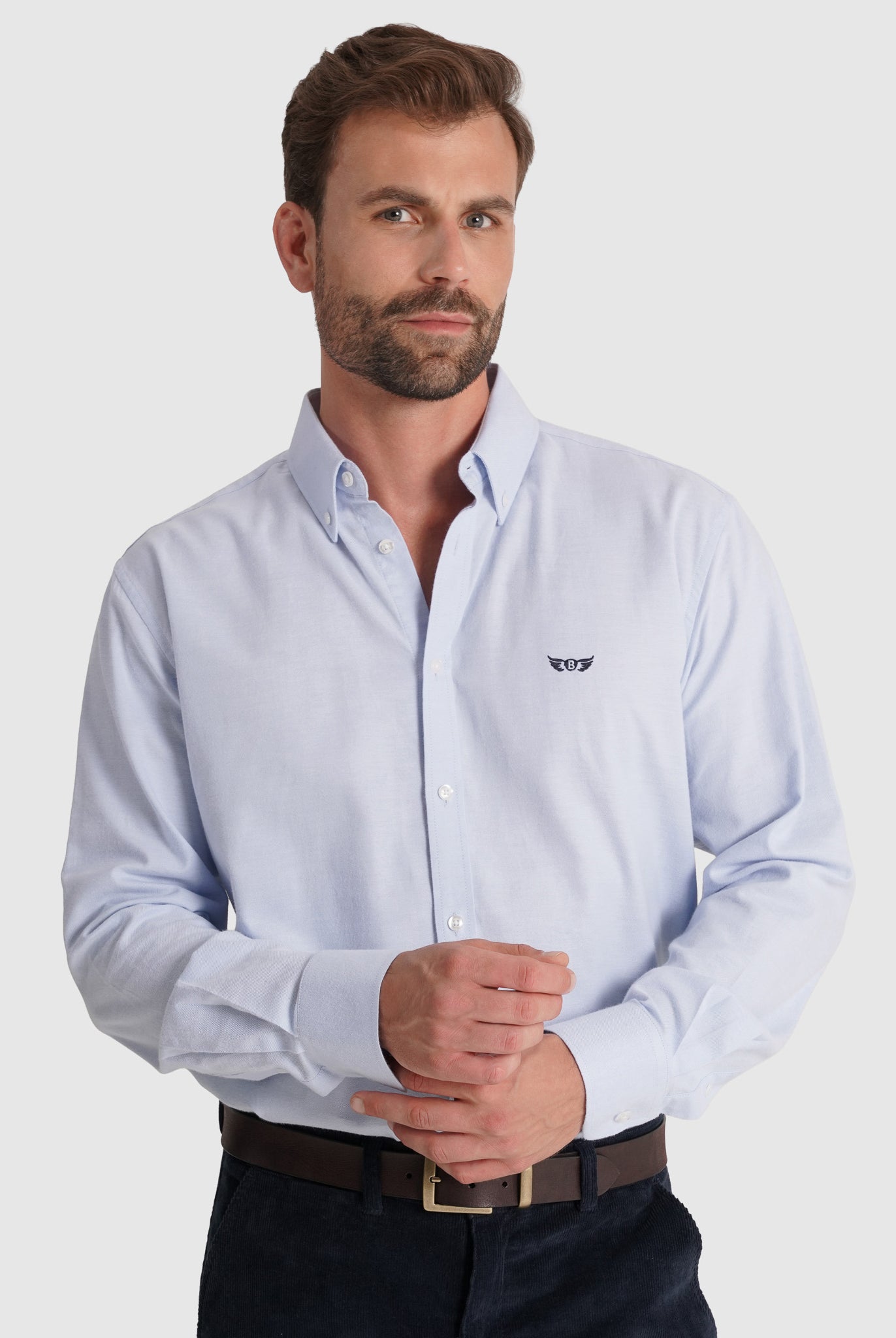 Camisa Flanela Azul Manga Comprida Regular Fit Mr. Blue