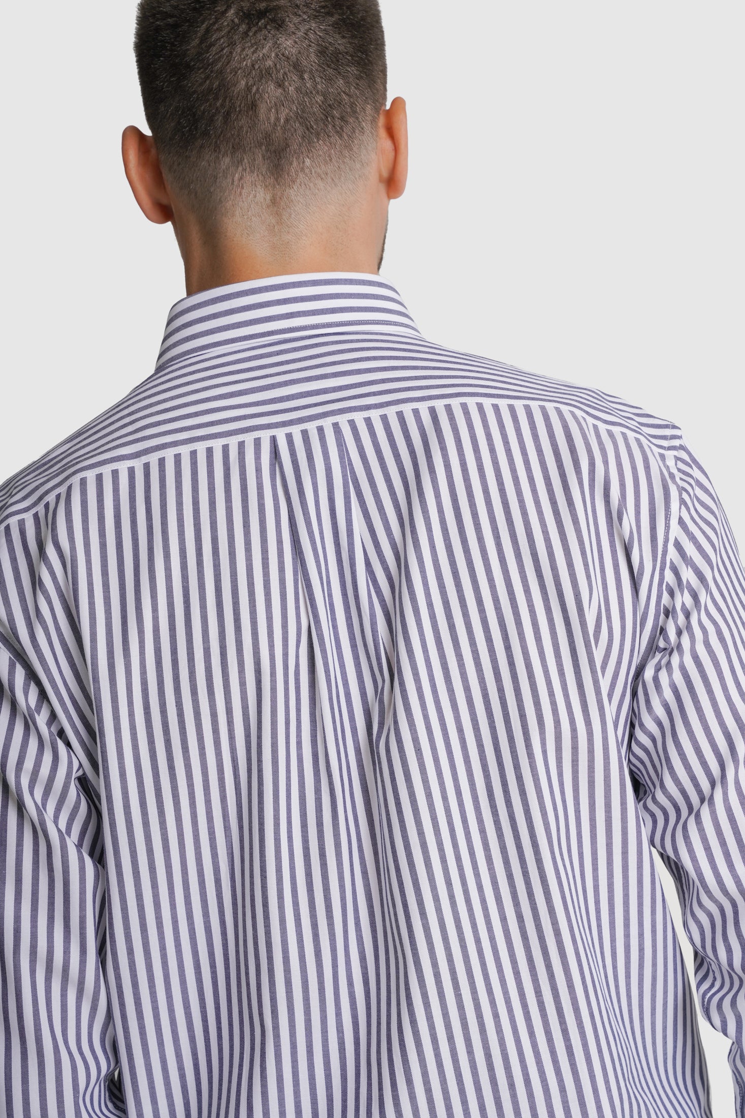 CAMISA ALGODÃO REGULAR FIT AZUL RISCAS MR. BLUE