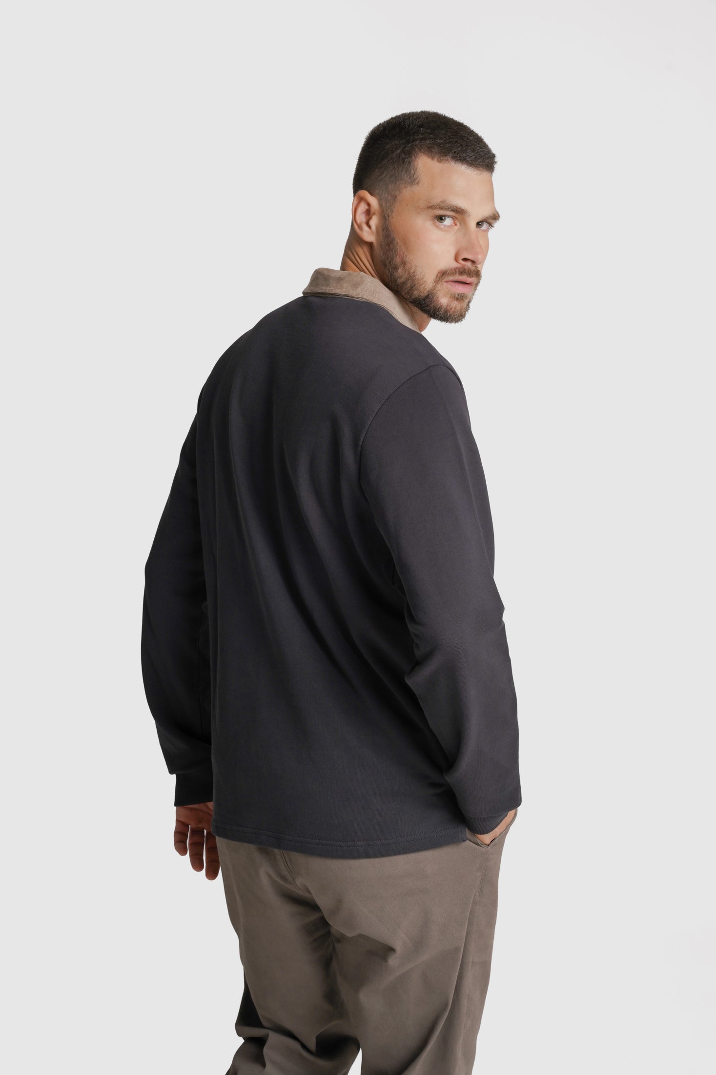 RUGBIE ALGODÃO REGULAR FIT AZUL LISO MR. BLUE