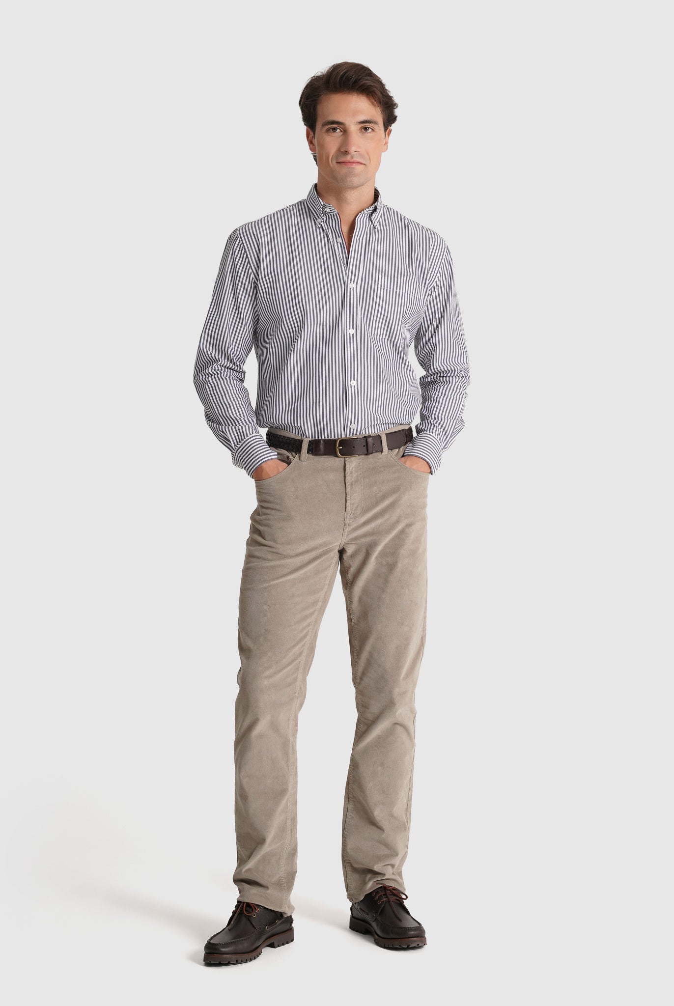 Camisa Algodão Azul Manga Comprida Regular Fit Mr. Blue