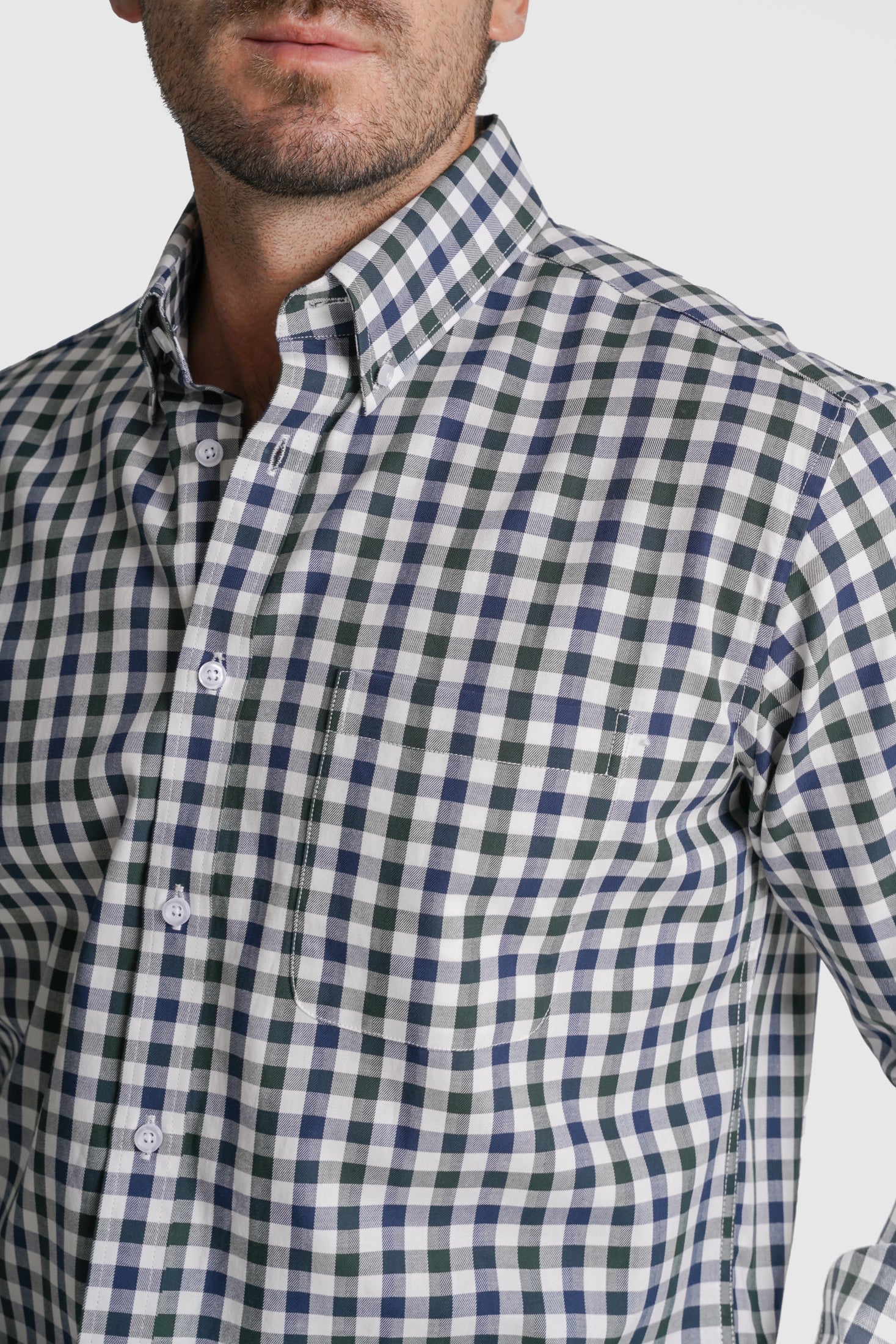 CAMISA ALGODÃO REGULAR FIT BRANCA QUADRADA MR. BLUE
