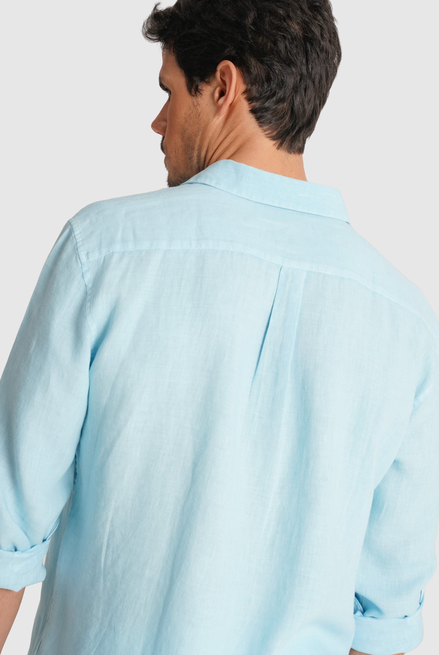 CAMISA AZUL MANGA COMPRIDA TAILORED FIT MARK BELLUCCI