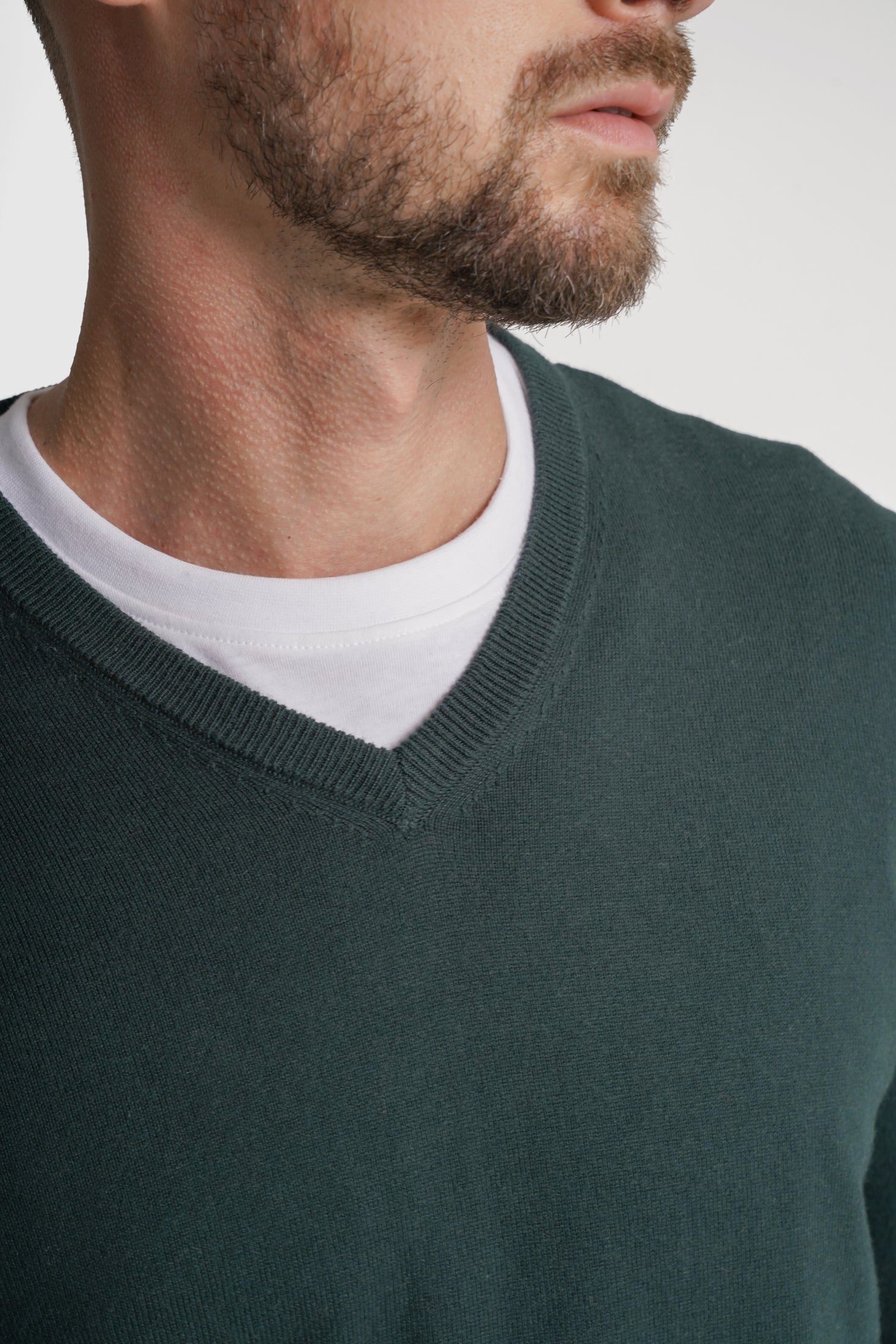 PULLOVER CAXEMIRA REGULAR FIT VERDE LISO MR. BLUE