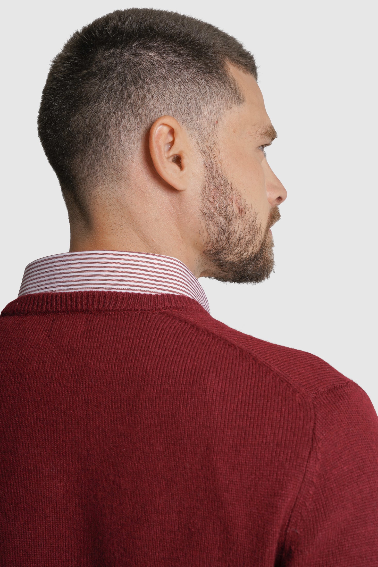 PULLOVER LÃ REGULAR FIT VERMELHO LISO MR. BLUE