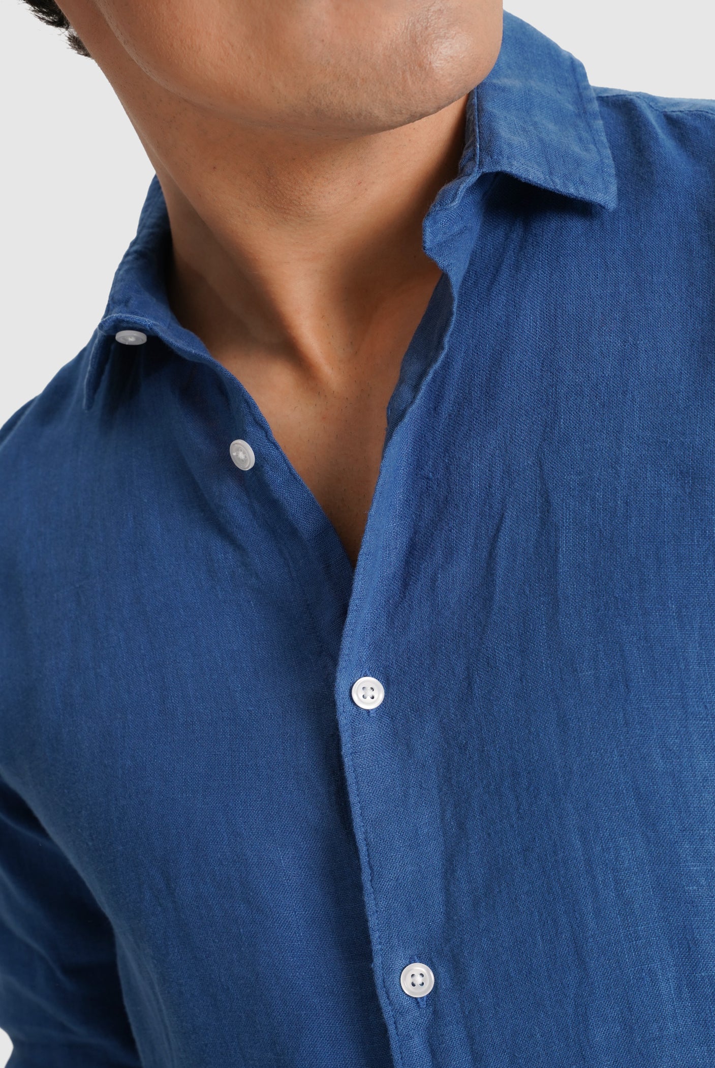 CAMISA AZUL MANGA COMPRIDA TAILORED FIT MARK BELLUCCI