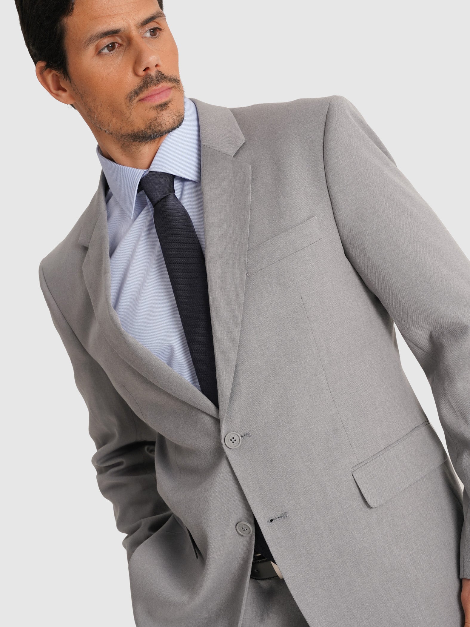 FATO CINZENTO MANGA COMPRIDA REGULAR FIT MR. BLUE