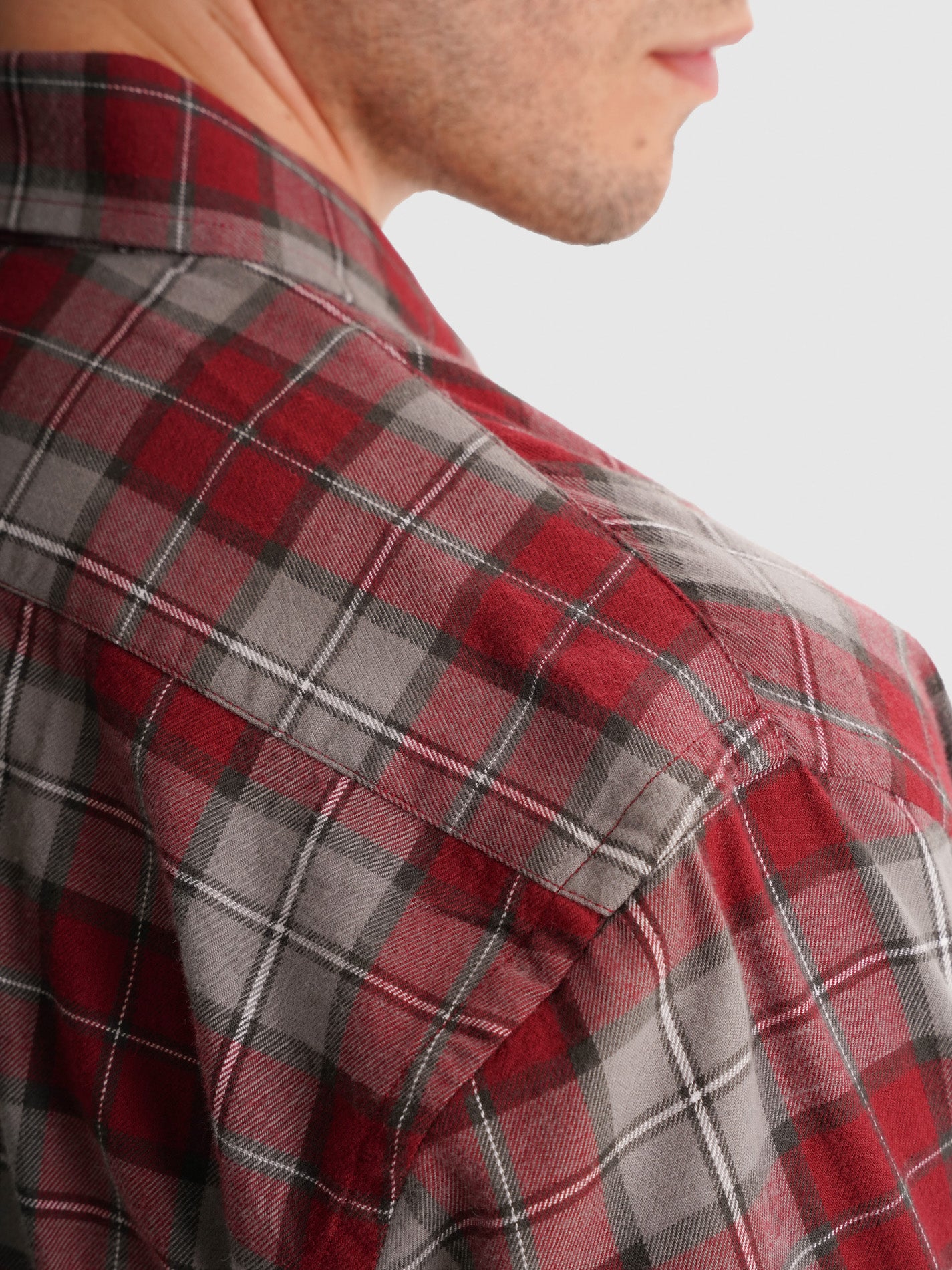 RED REGULAR FLANNEL FLANNEL SHIRT REGULAR FIT MR. BLUE