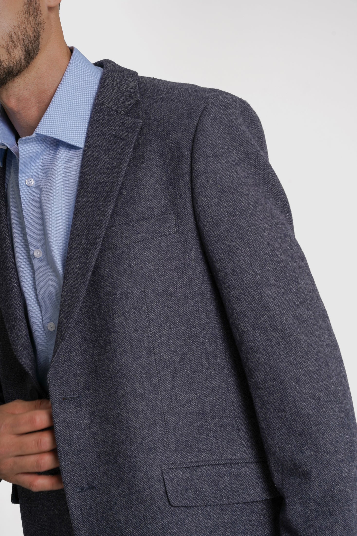 BLAZER LÃ REGULAR FIT AZUL LISO MR. BLUE