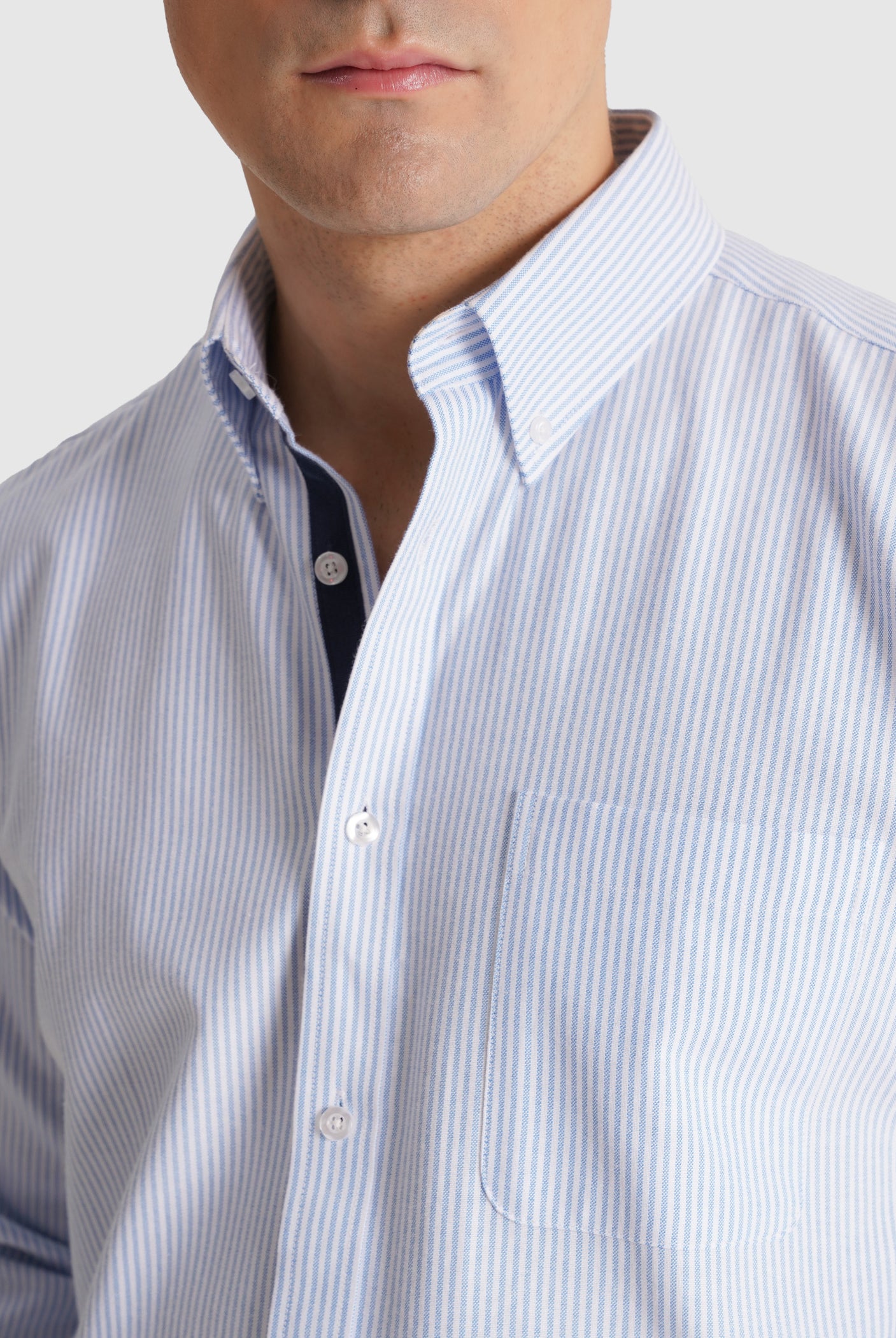CAMISA AZUL MANGA COMPRIDA REGULAR FIT MR. BLUE