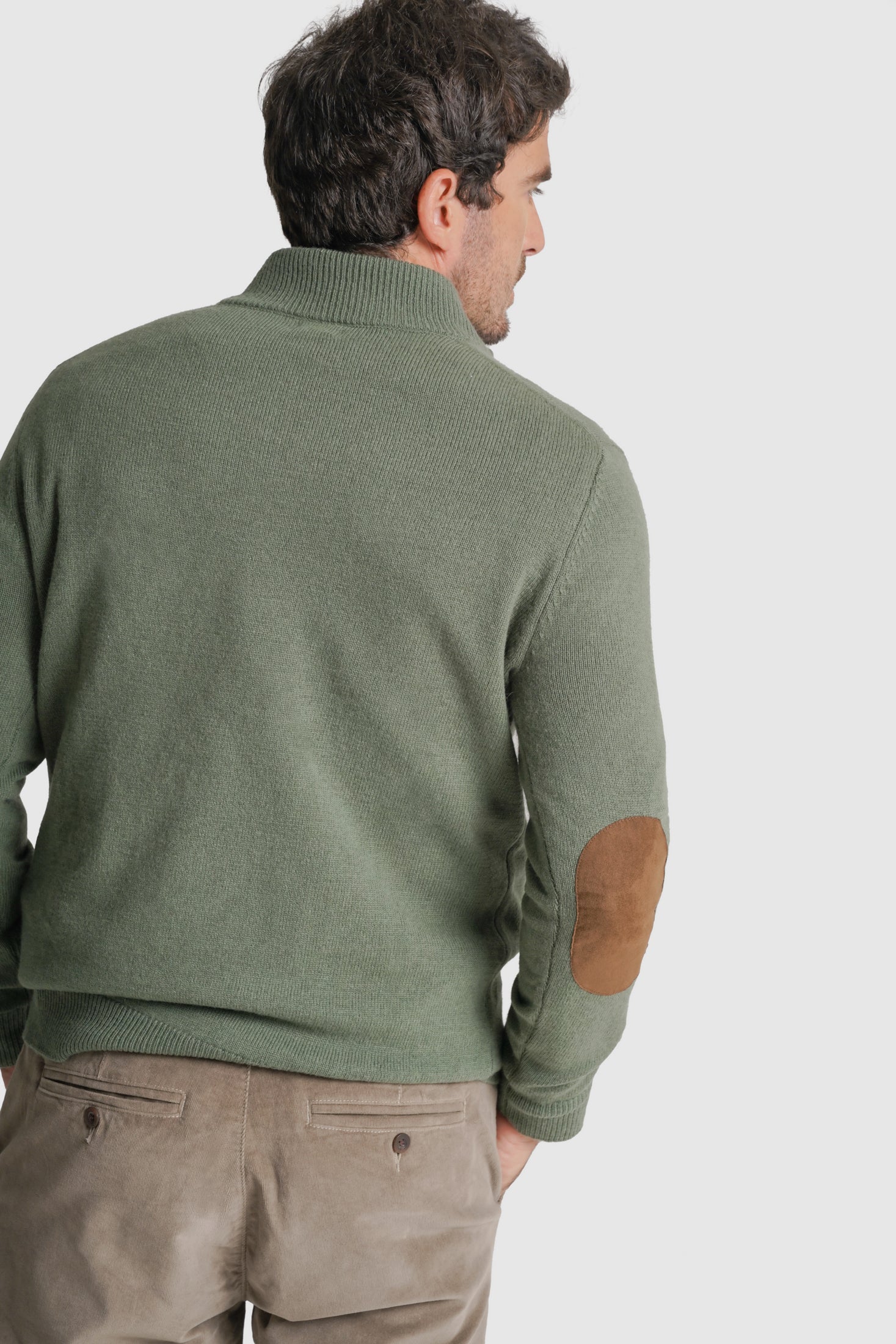PULLOVER LÃ REGULAR FIT VERDE LISO MR. BLUE