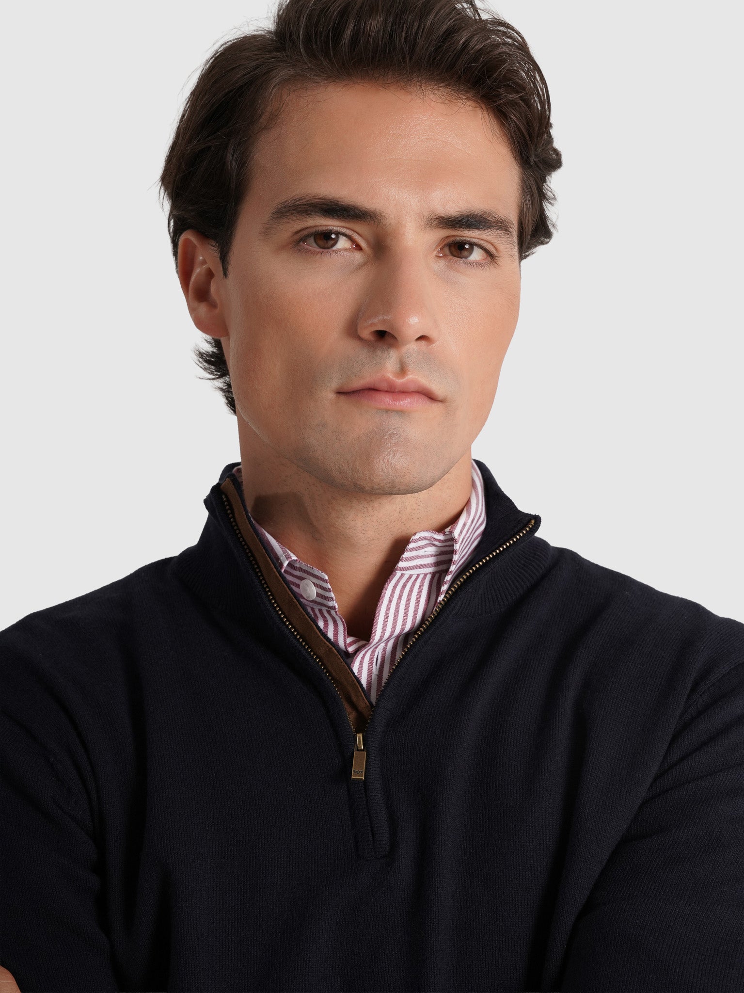 PULLOVER CAXEMIRA REGULAR FIT AZUL LISO MR. BLUE