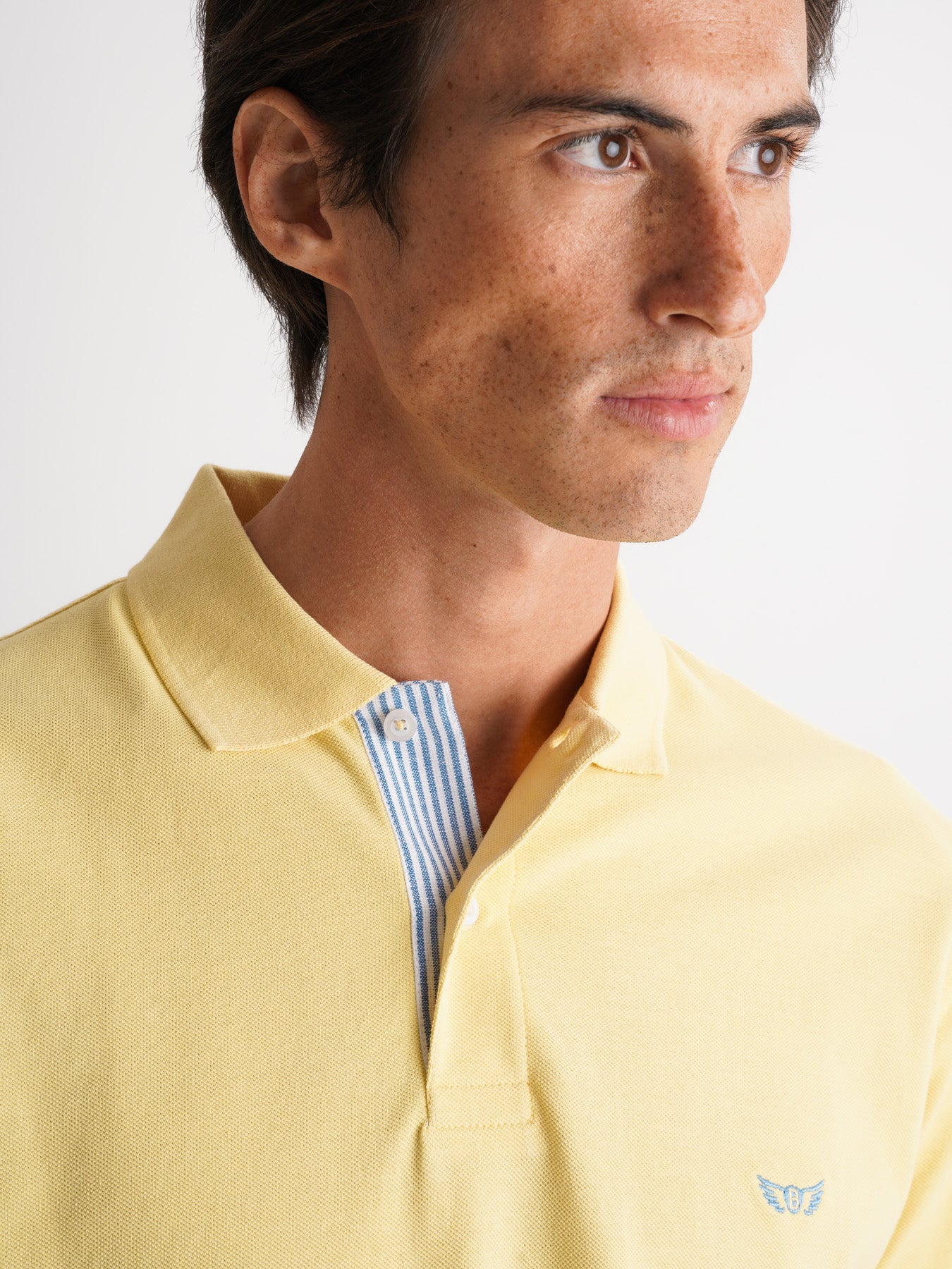 Mr. Blue Regular Fit Yellow Piquet Polo Shirt