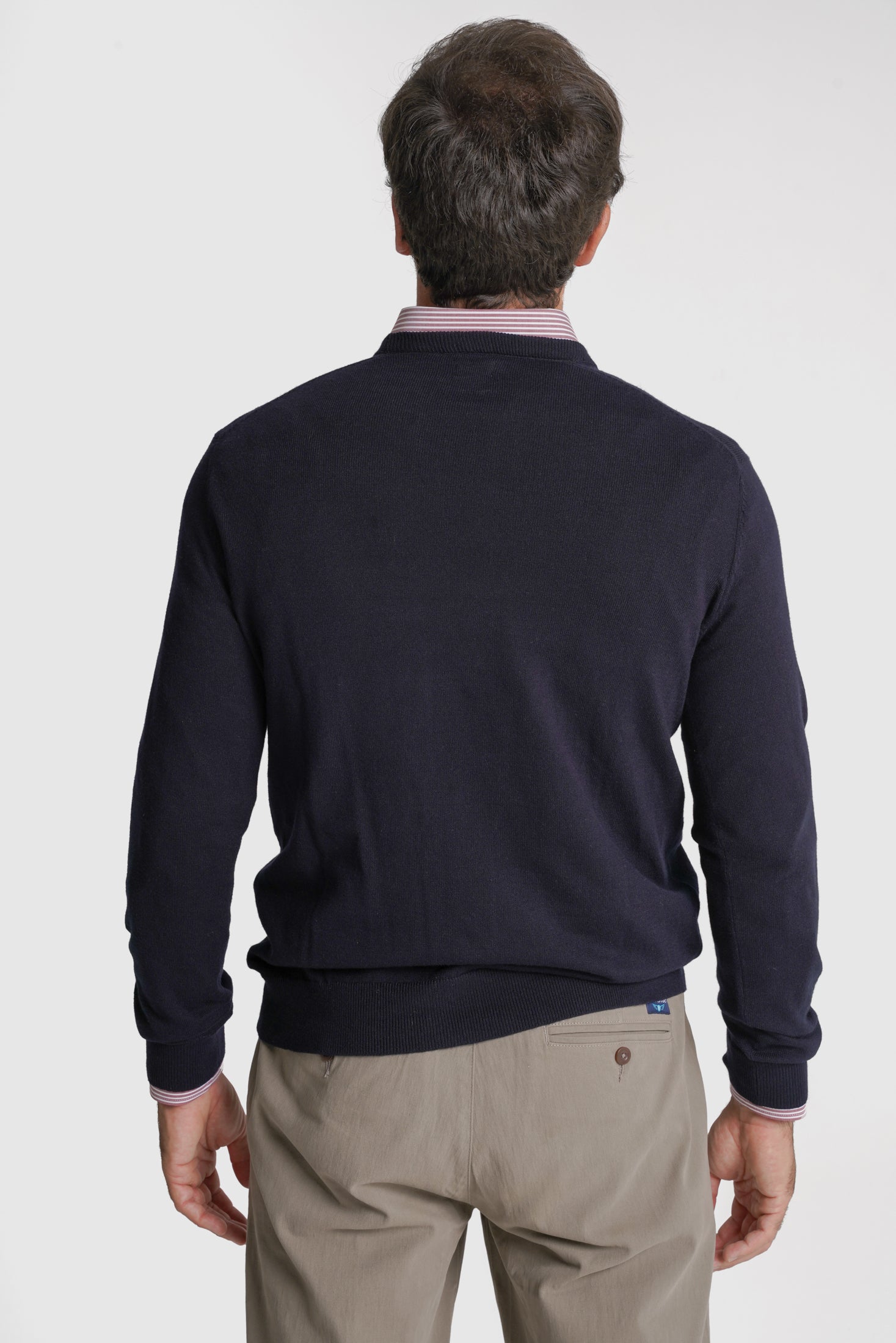 PULLOVER LÃ REGULAR FIT AZUL LISO MR. BLUE