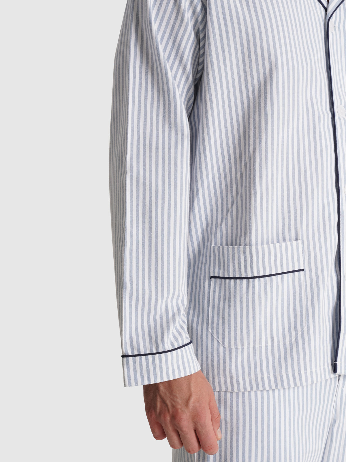 PIJAMA ALGODÃO CLASSIC FIT AZUL RISCAS MR. BLUE
