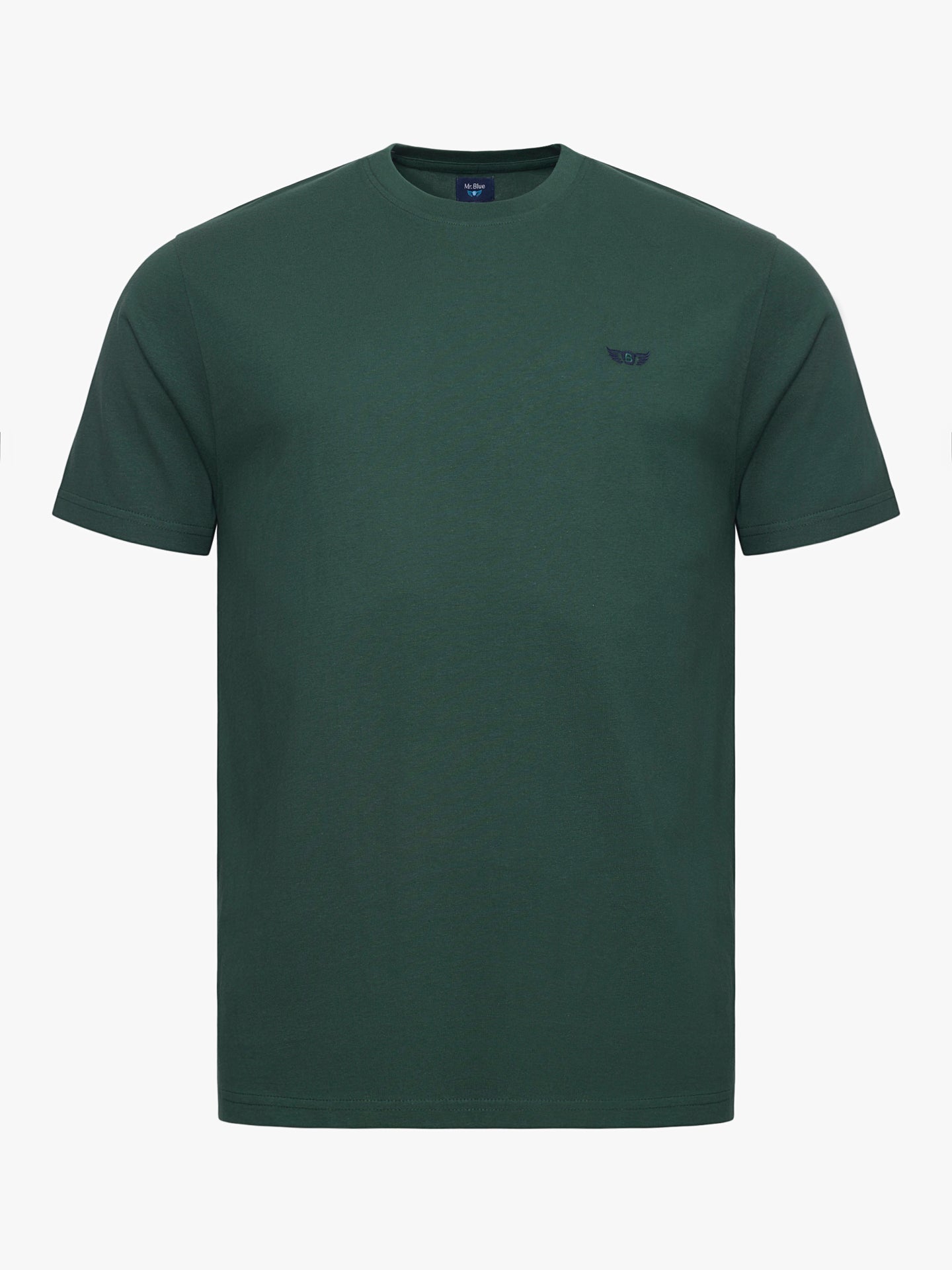 T-SHIRT ALGODÃO VERDE MANGA CURTA REGULAR FIT MR. BLUE