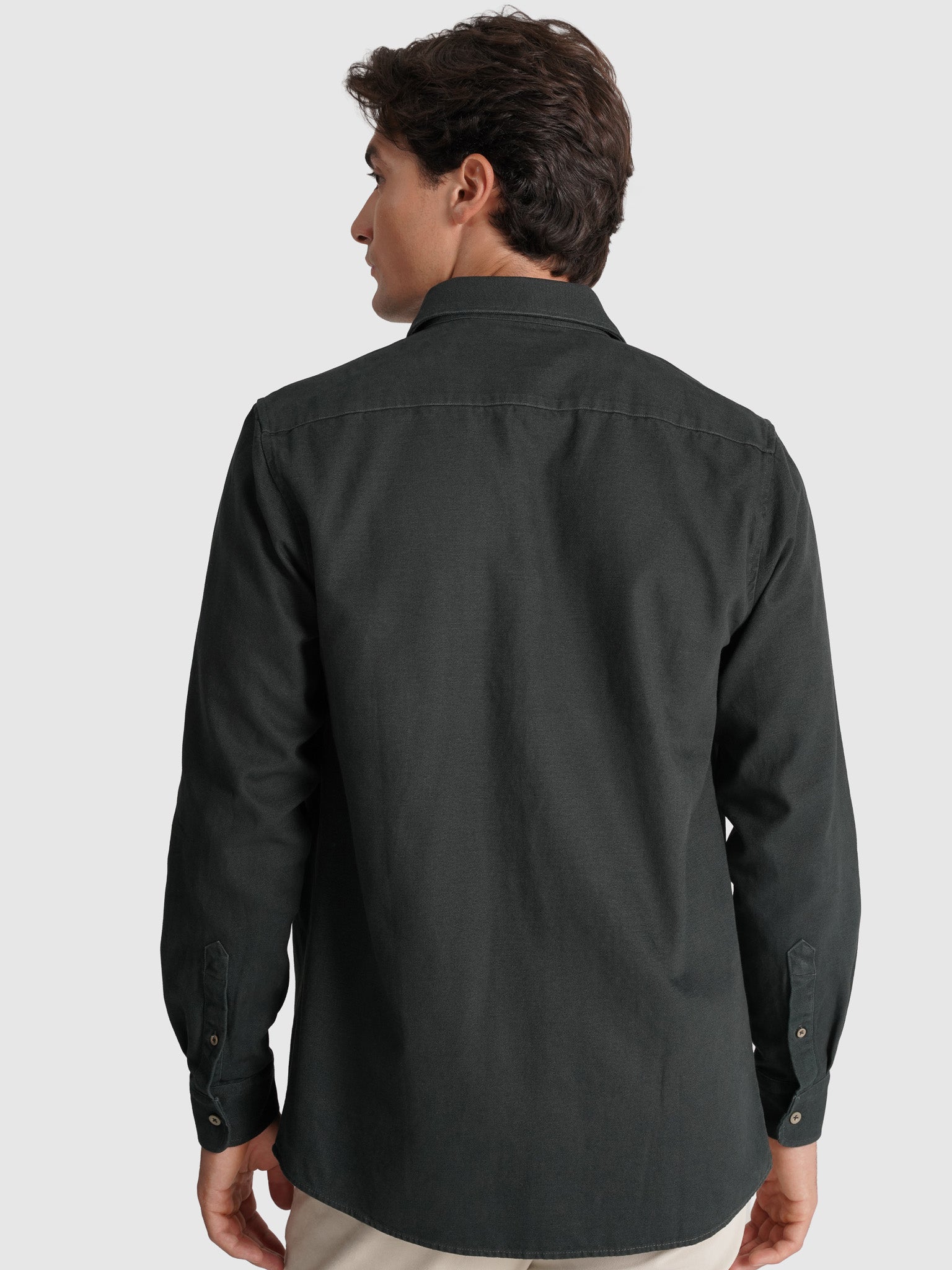 SOBRECAMISA ALGODÃO CINZENTA MANGA COMPRIDA REGULAR FIT MARK BELLUCCI