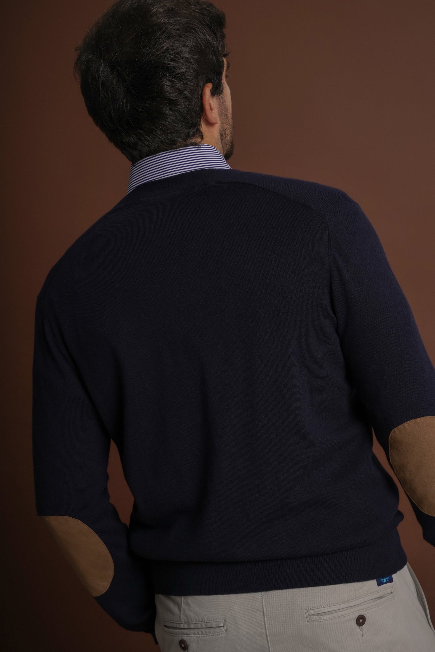 CARDIGAN LÃ REGULAR FIT AZUL LISO MR. BLUE