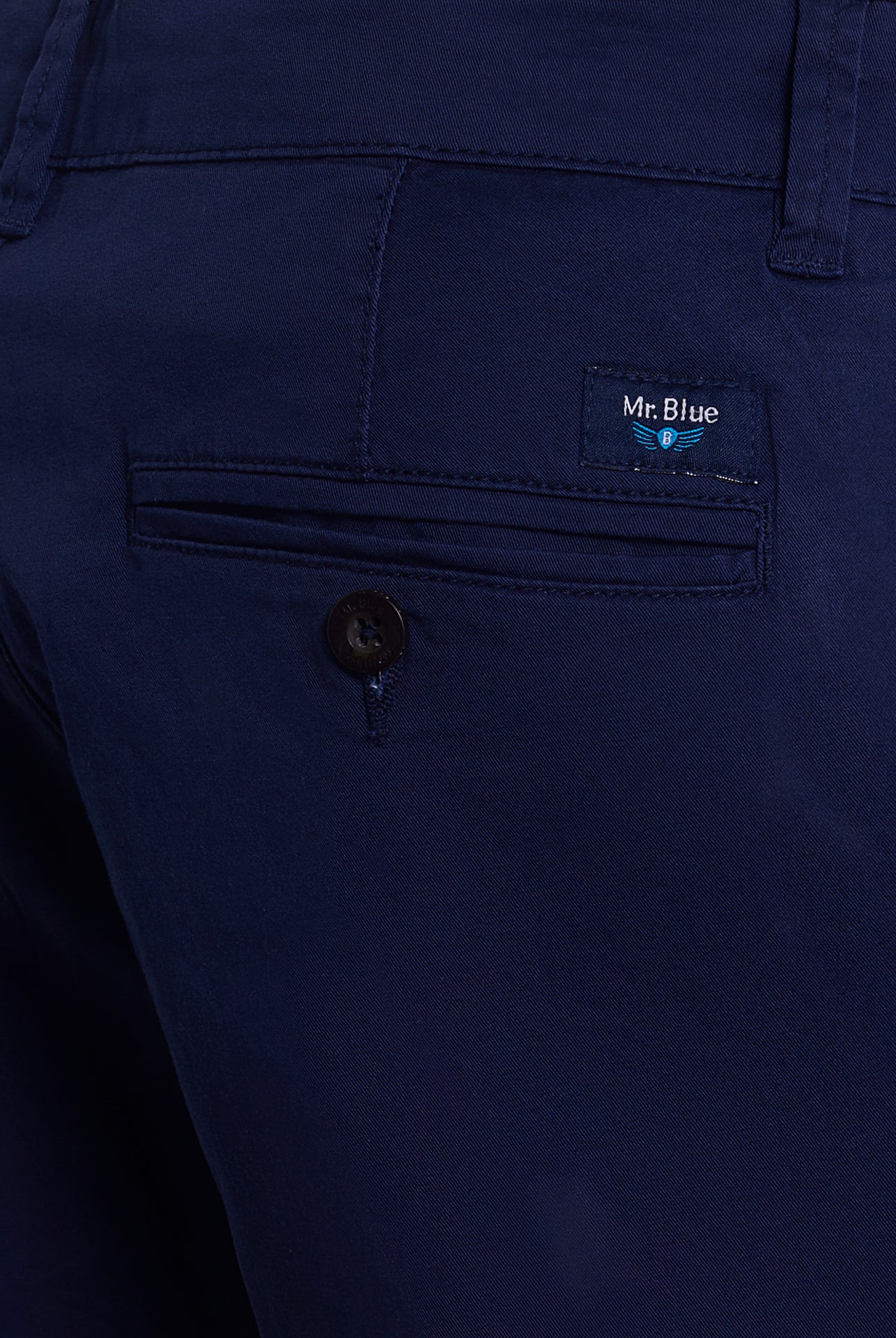 CALÇAS TWILL AZUIS REGULAR FIT MR. BLUE