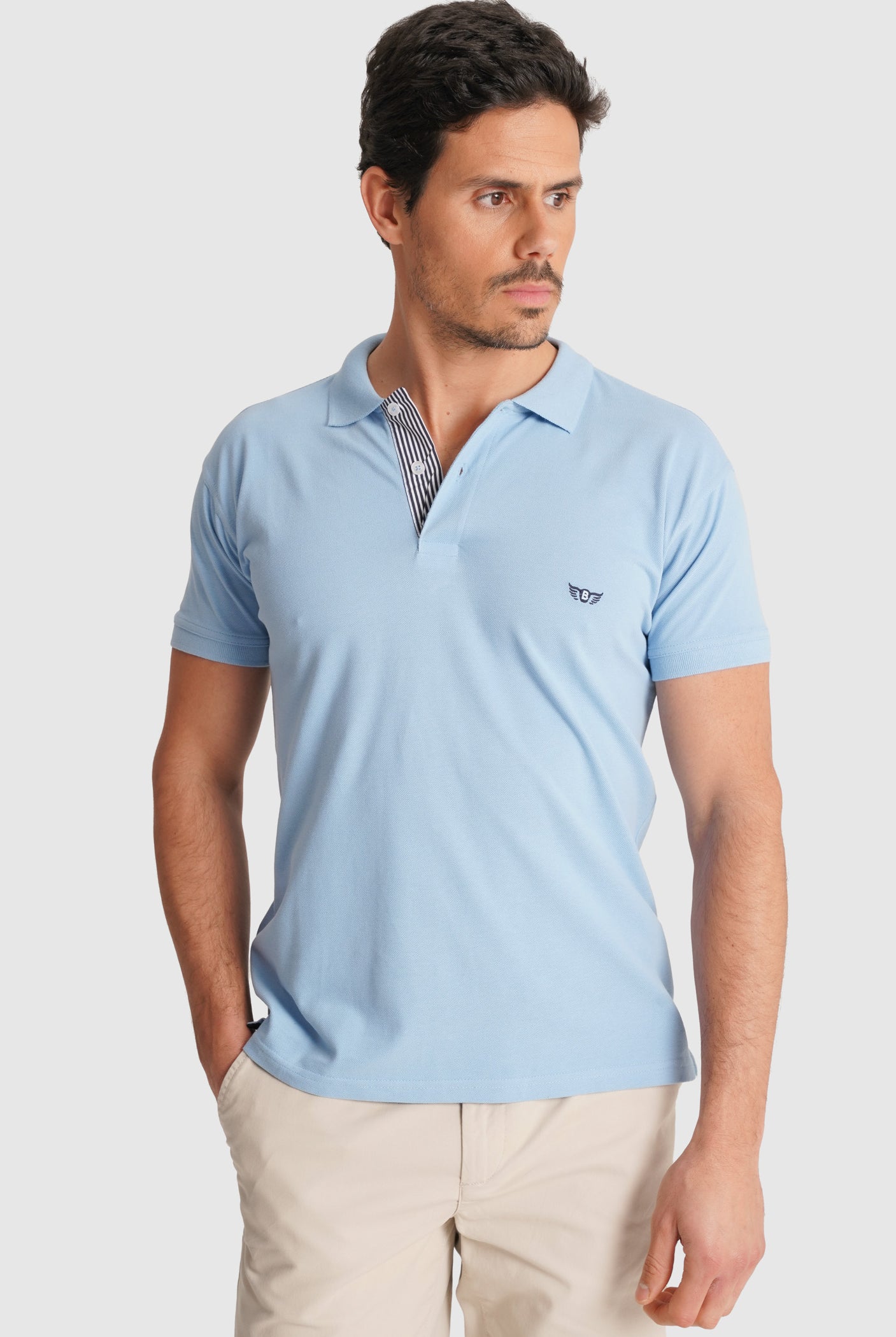 POLO AZUL MANGA CURTA REGULAR FIT MR. BLUE