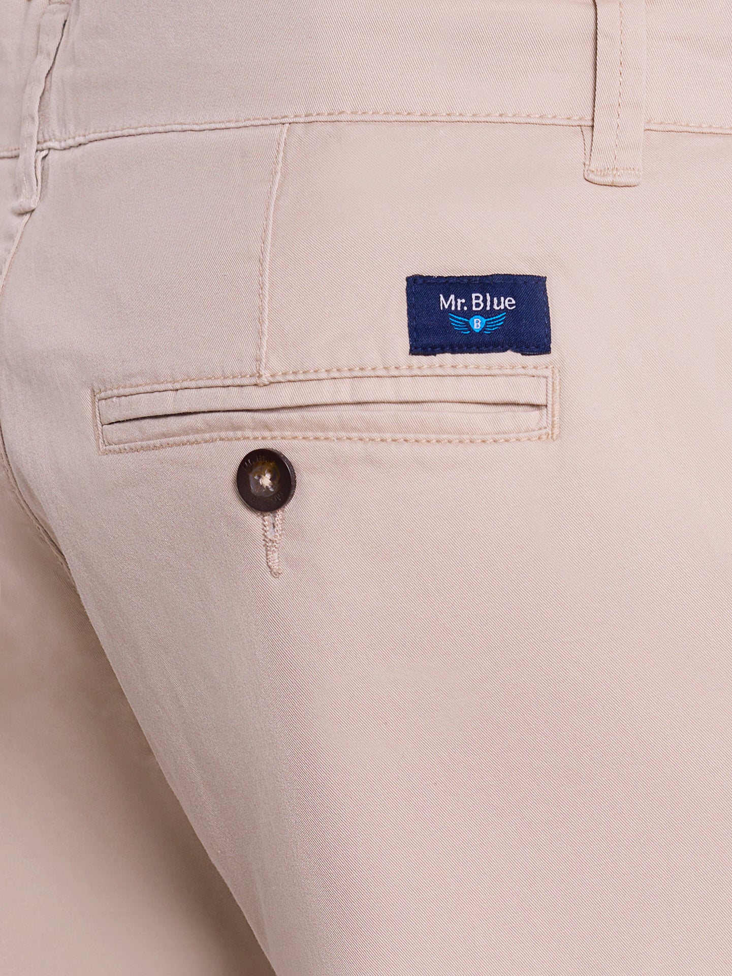 CALÇAS TWILL BEGES REGULAR FIT MR. BLUE